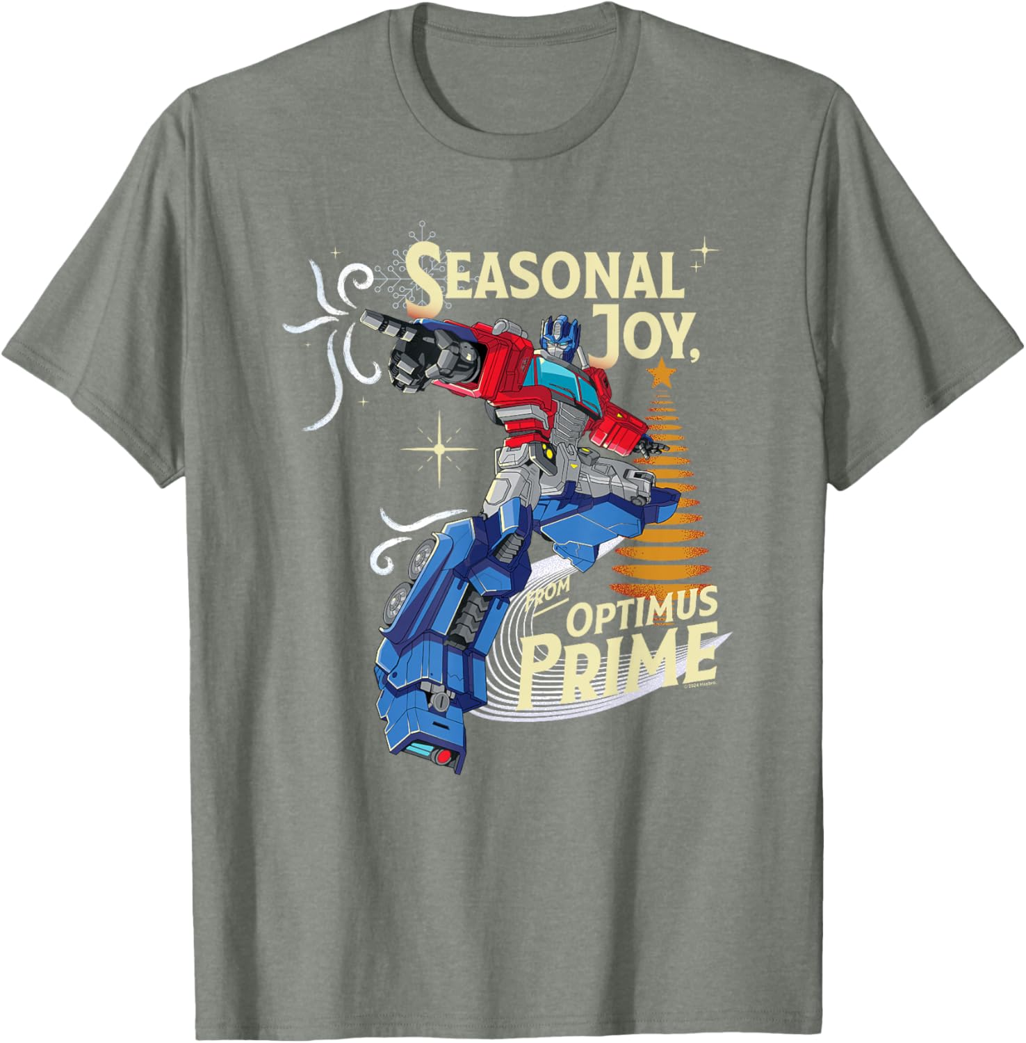 Transformers Optimus Prime Christmas T-Shirt for Seasonal Cheer - 12