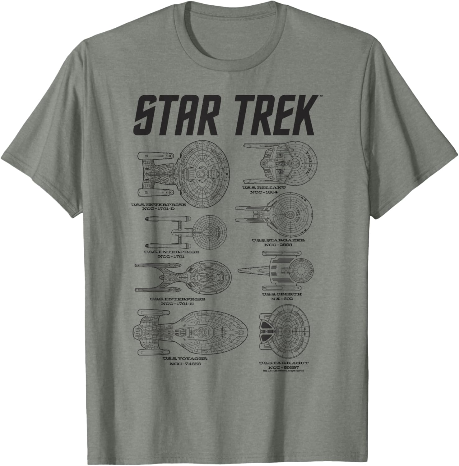 Star Trek Starfleet Enterprise Spaceship Textbook T-Shirt for Fans - 5