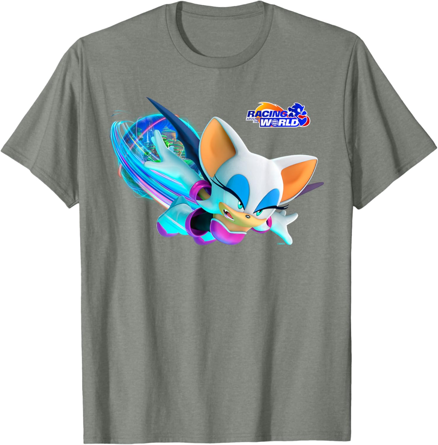 Sonic the Hedgehog Racing Around the World Rouge T-Shirt for Fans - 10