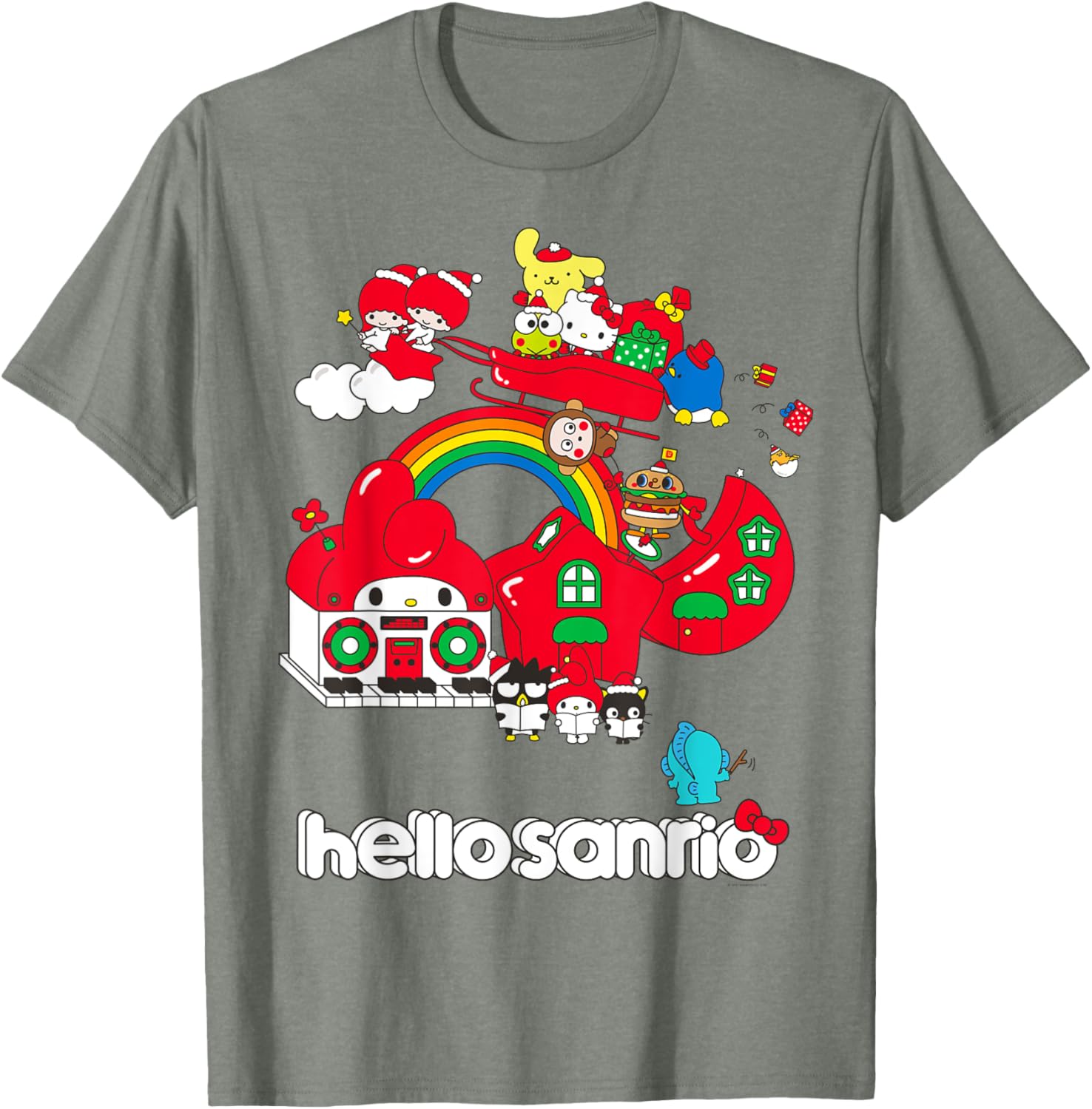 Hello Sanrio Christmas Friends T-Shirt for Holiday Cheer and Fun! - 4