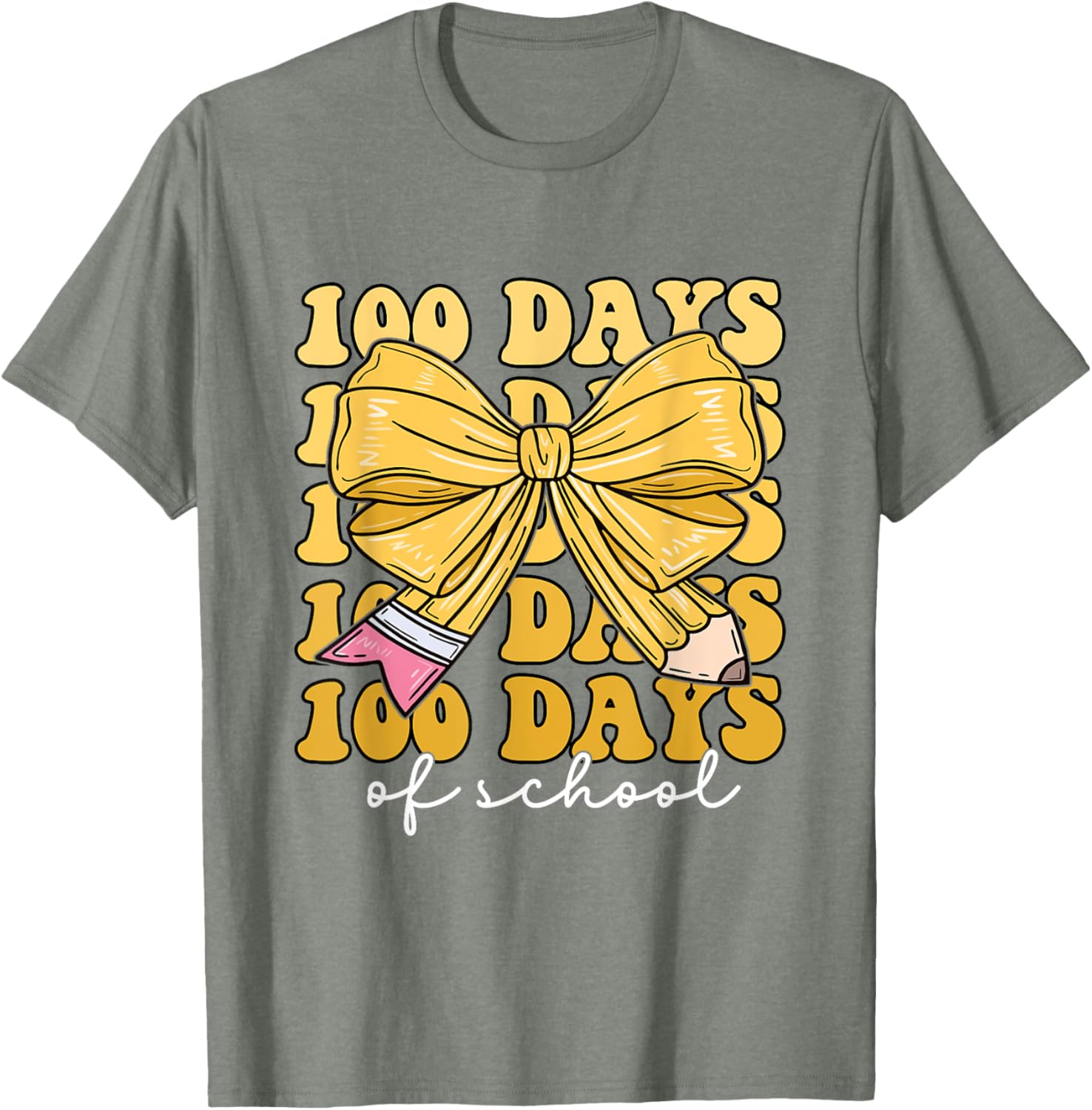 100 Days of School Coquette Bow T-Shirt for Girls Fun and Stylish - 9