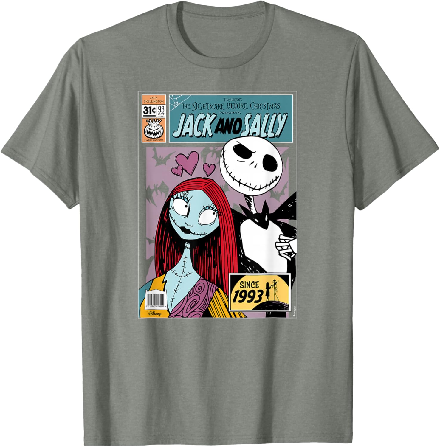 Jack and Sally Nightmare Before Christmas T-Shirt for Fans and Collectors - 4