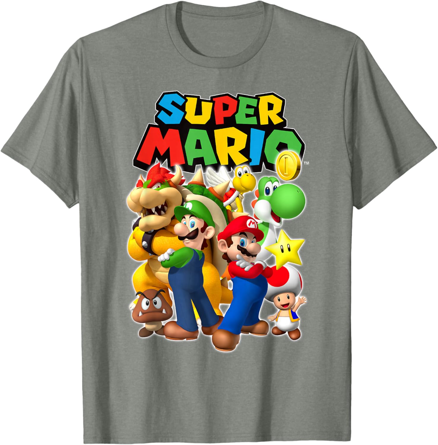 Super Mario Originals Group Shot T-Shirt for Gamers and Fans - 7