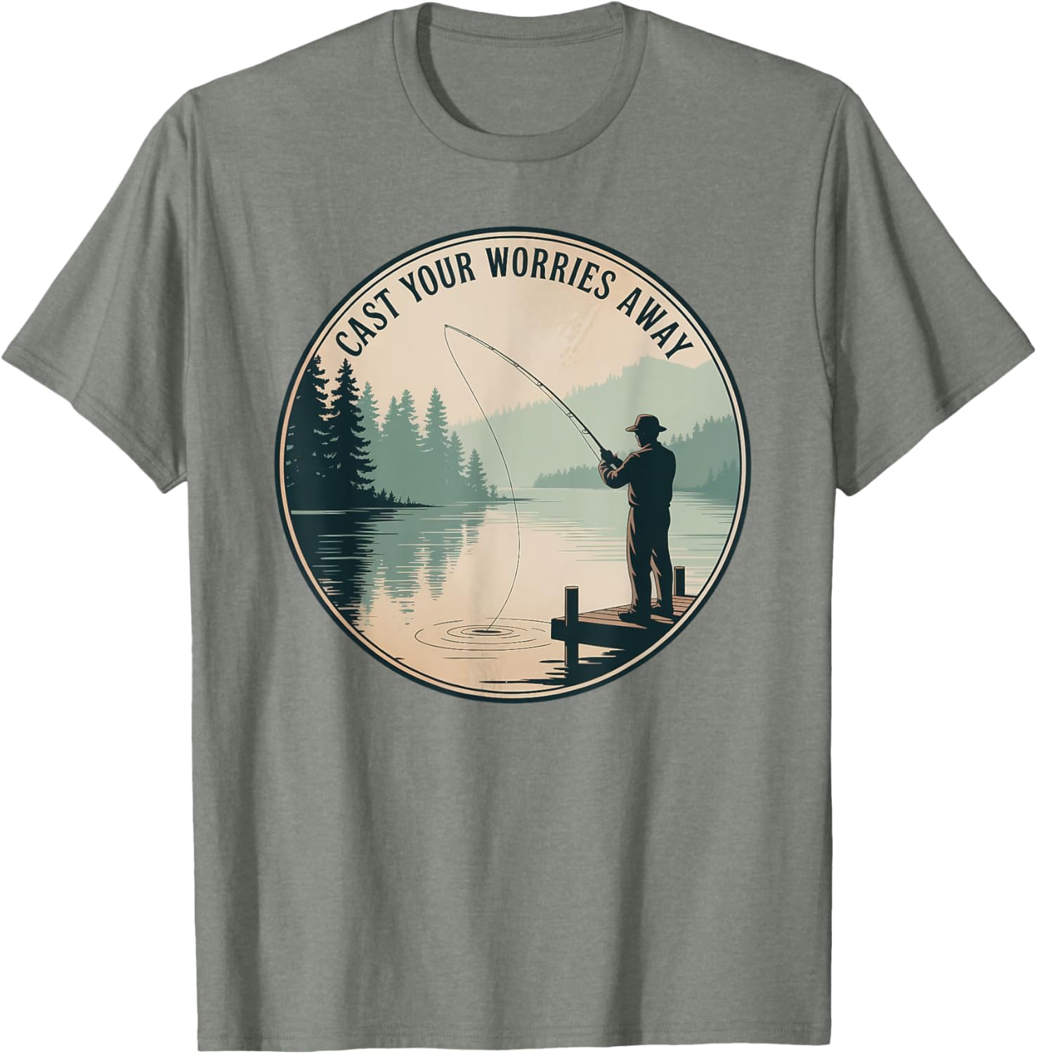 Relaxing Fishing Scenery T-Shirt for Nature Lovers and Outdoor Enthusiasts - 8