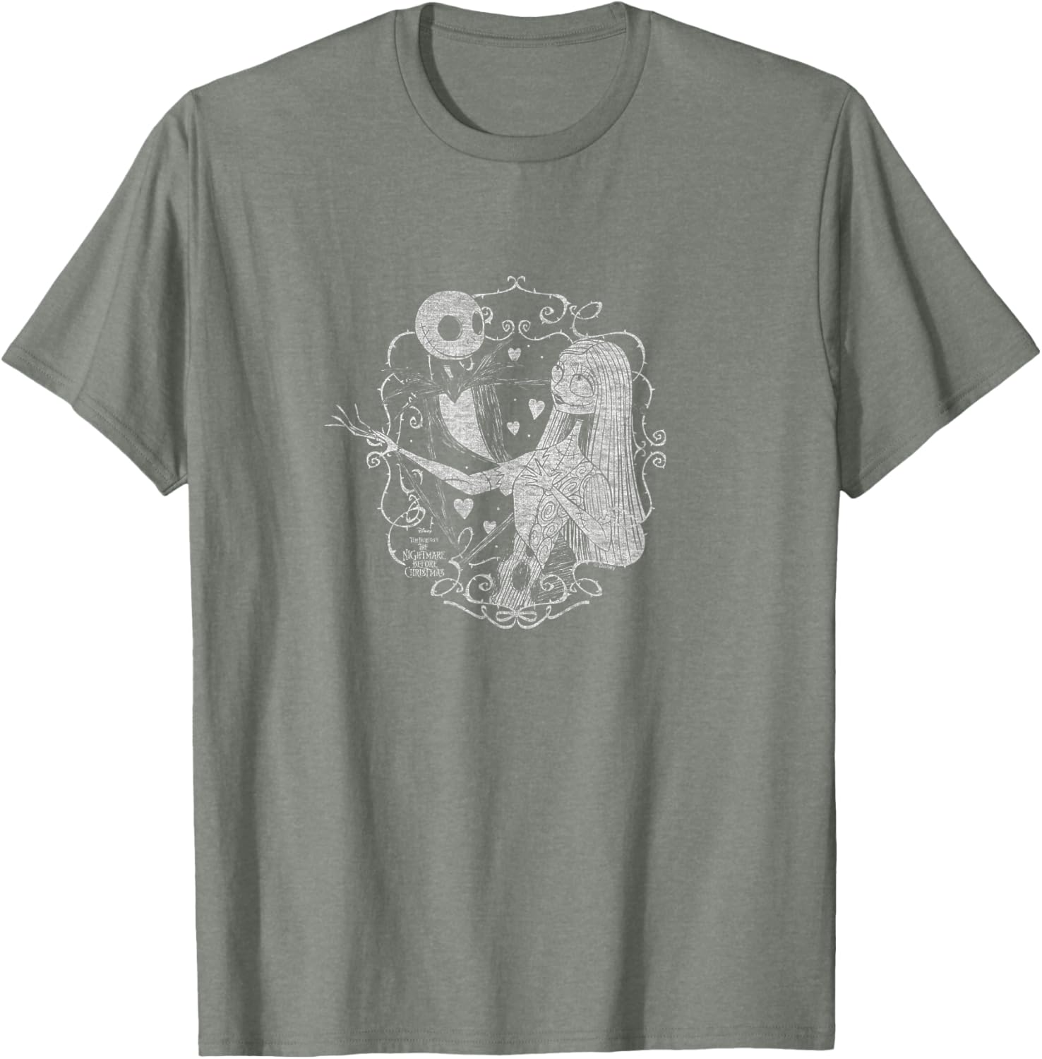 Nightmare Before Christmas Jack and Sally Valentine T-Shirt for Couples - 15