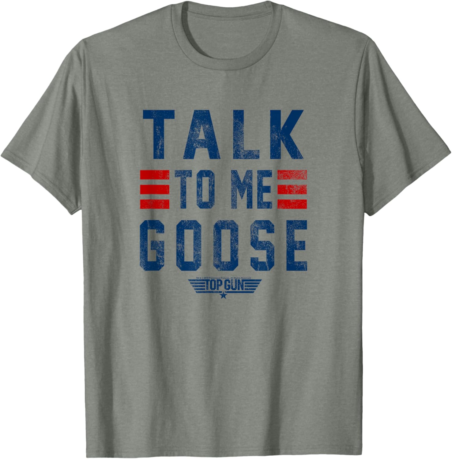 Top Gun Talk To Me Goose Distressed Graphic Short Sleeve T-Shirt - 7