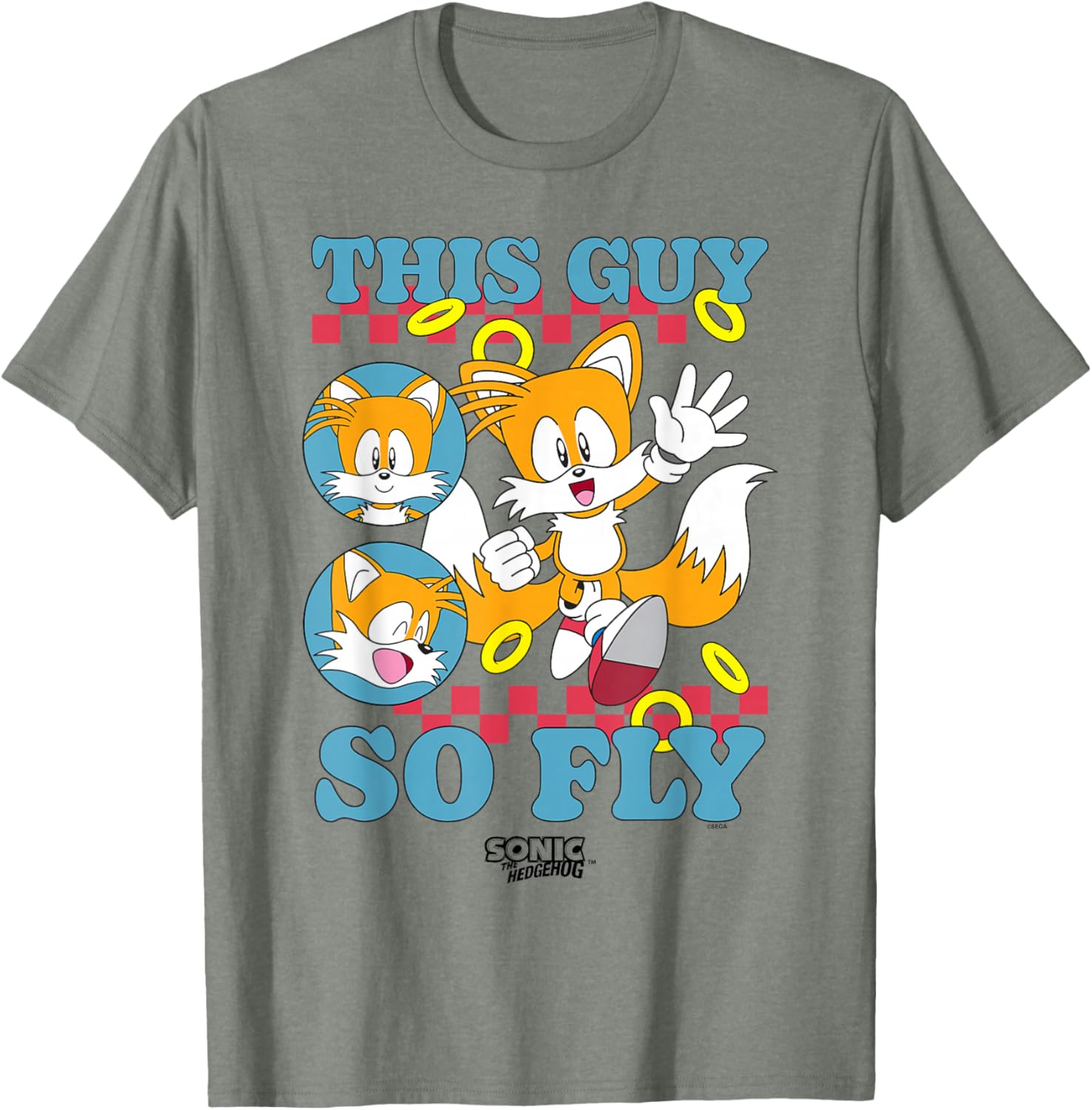 Sonic The Hedgehog Vintage Tails Logo T-Shirt for Fans and Collectors - 6