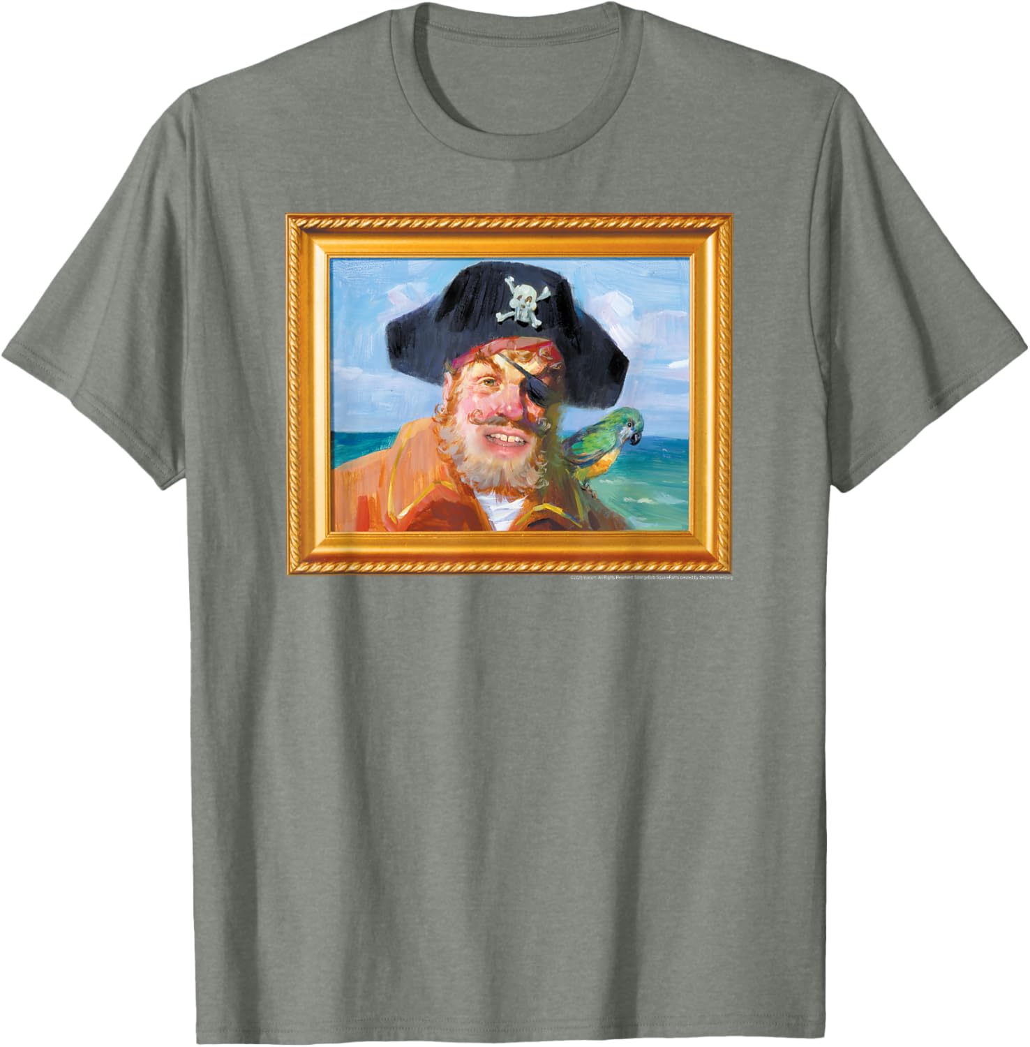 SpongeBob SquarePants Pirate Portrait T-Shirt for Cartoon Fans - 1