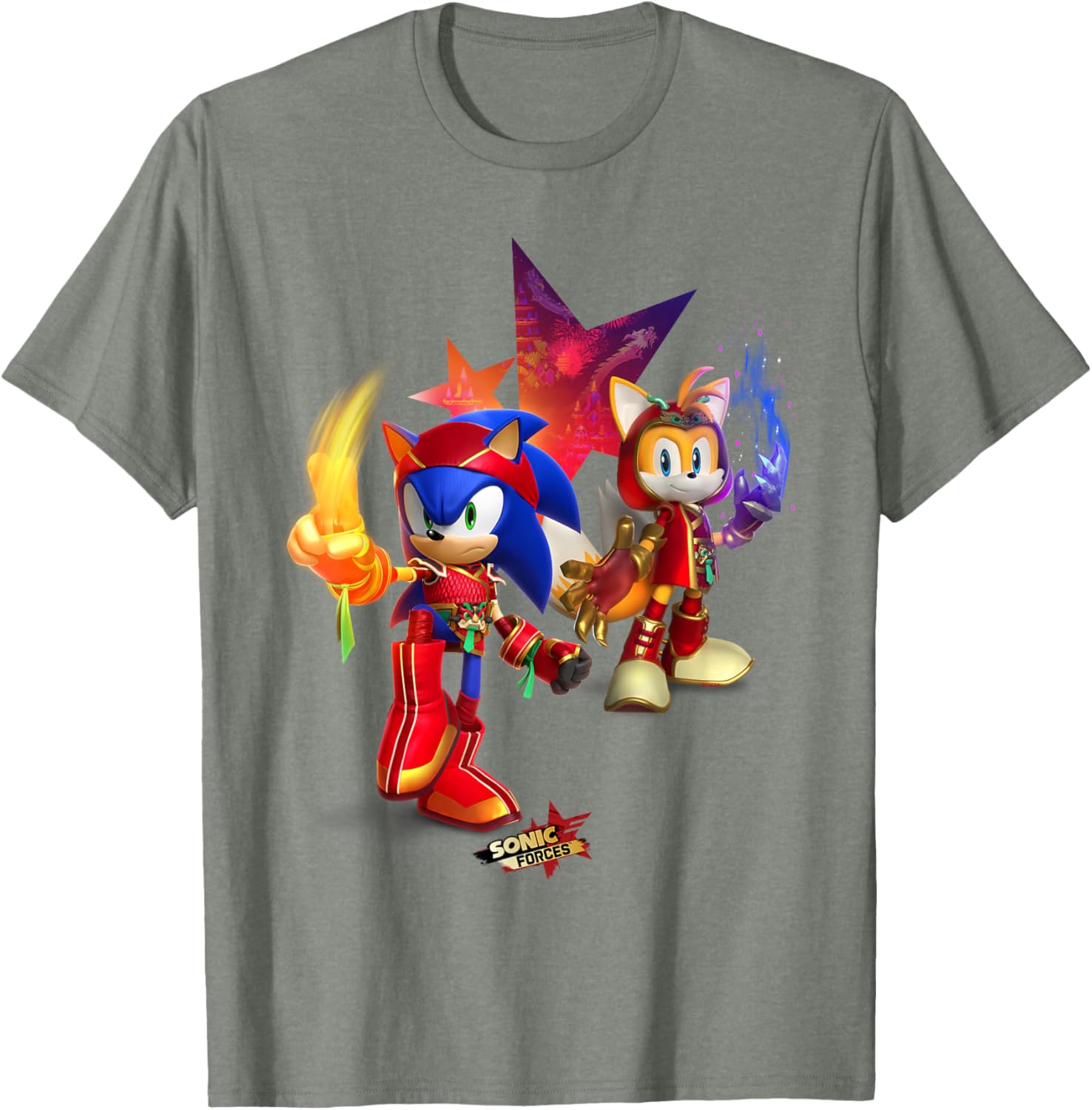 Sonic Forces Dragonfire Sonic and Dragonclaw Tails T-Shirt for Fans - 13
