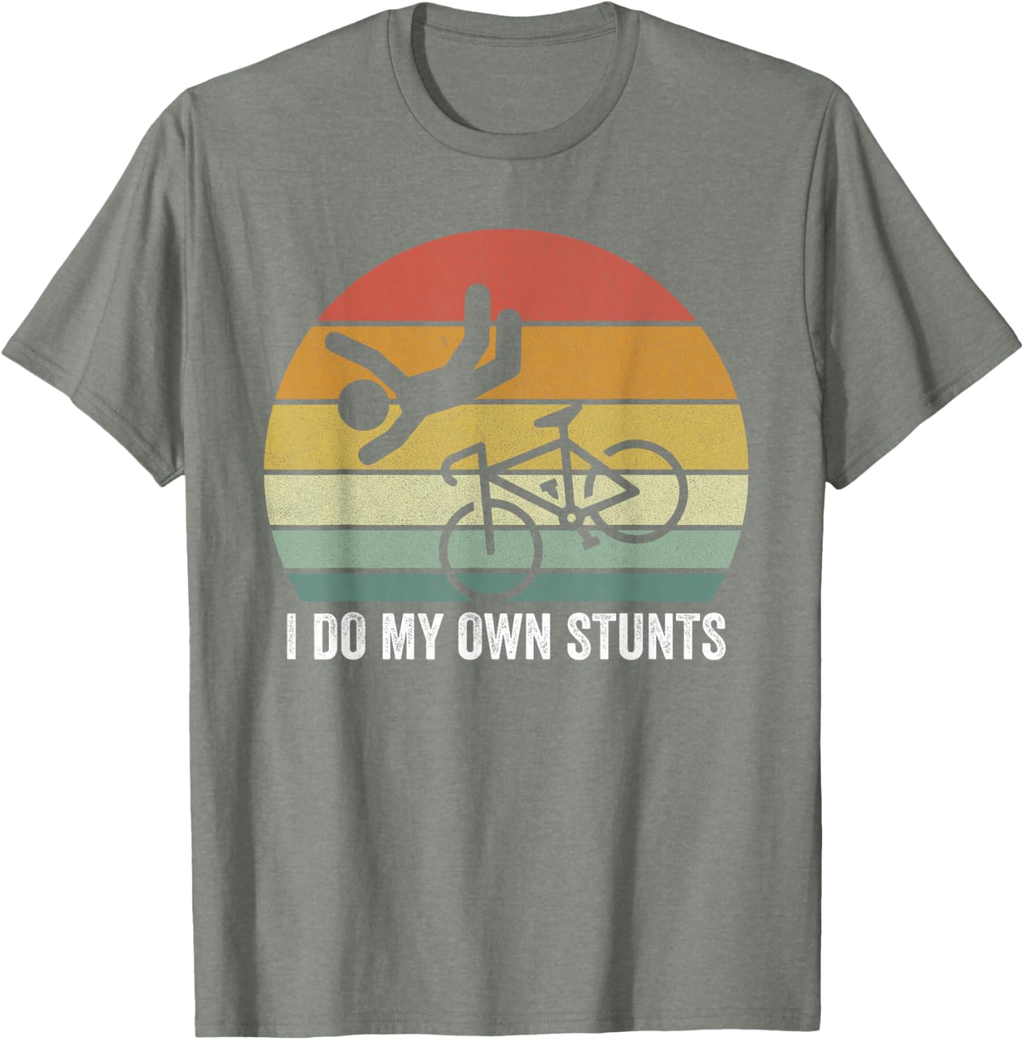Vintage Retro I Do My Own Stunts Shirt for Bike Lovers - Fun T-Shirt - 9