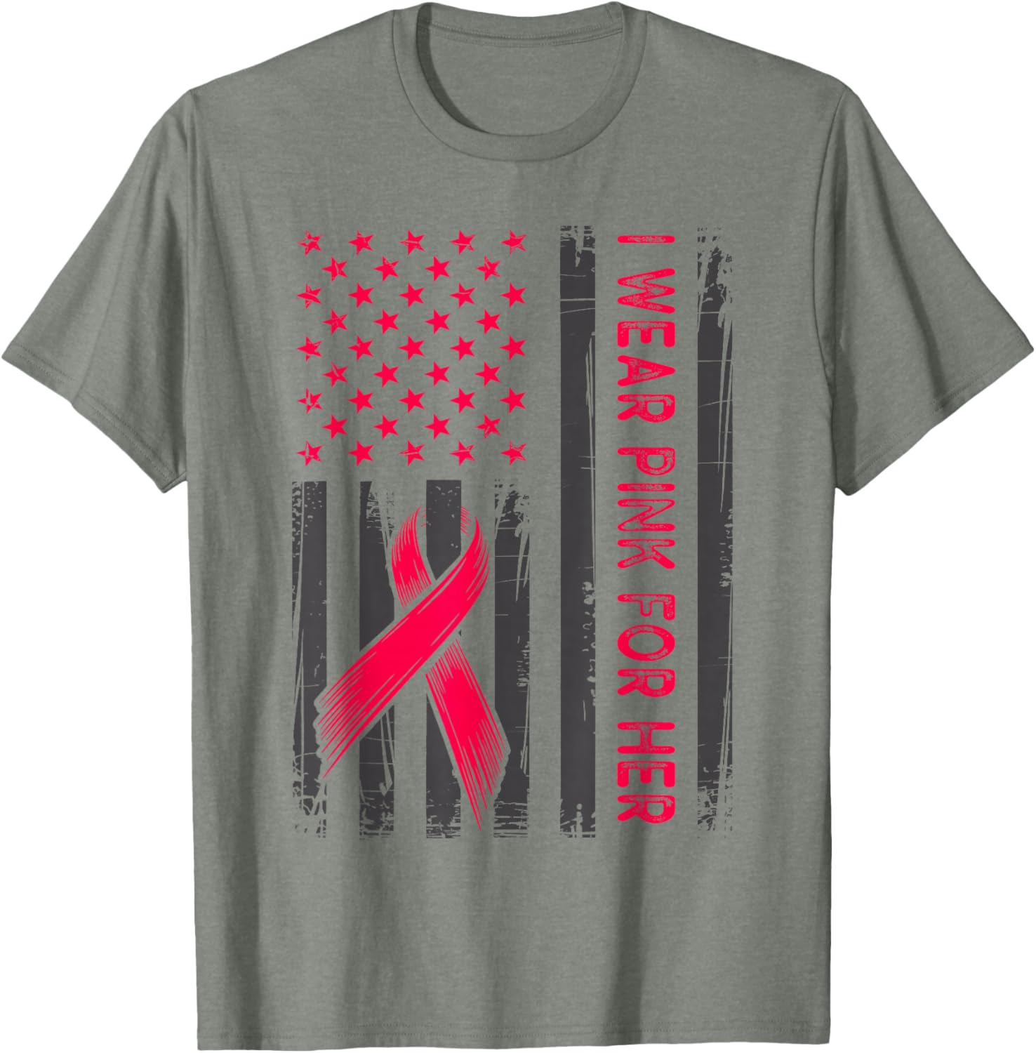 Support Breast Cancer Awareness with I Wear Pink for Her T-Shirt - 6