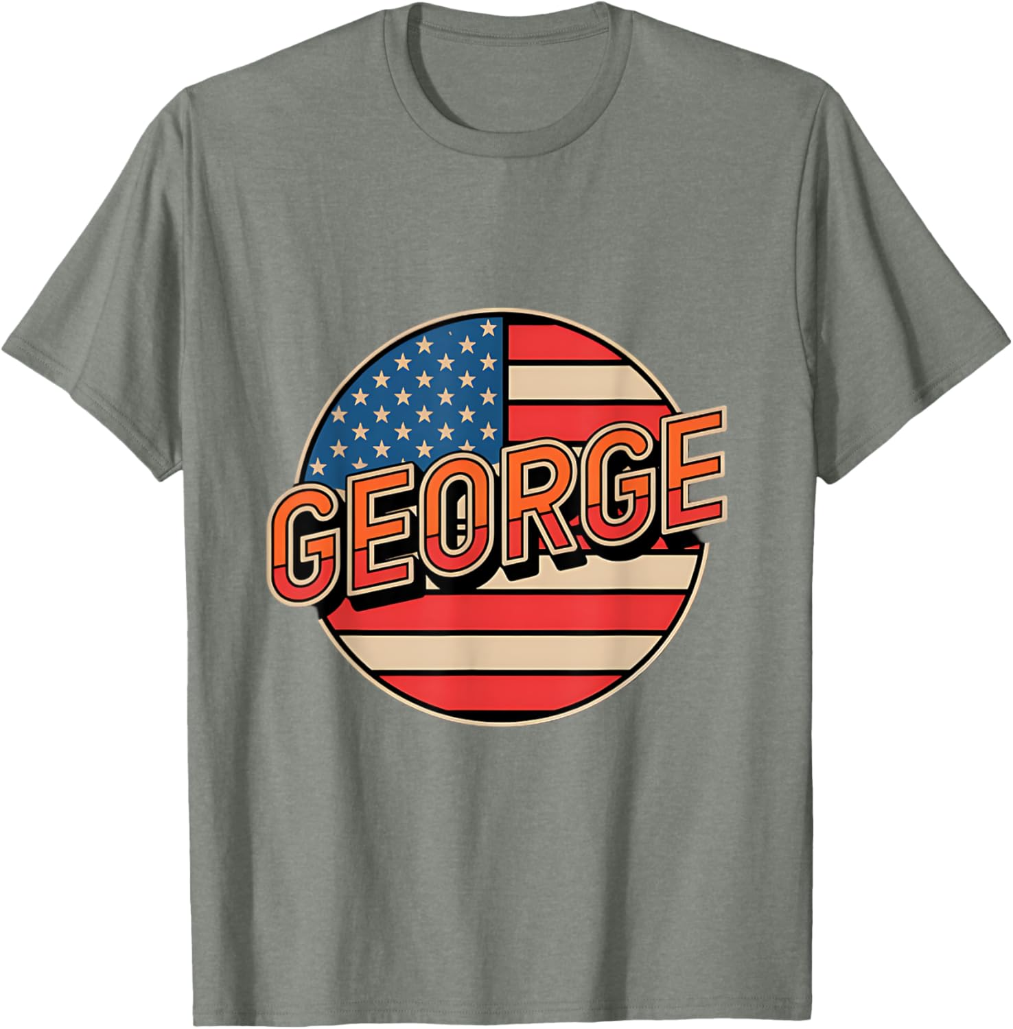 Personalized GEORGE USA Flag T-Shirt for Proud Patriots - 8