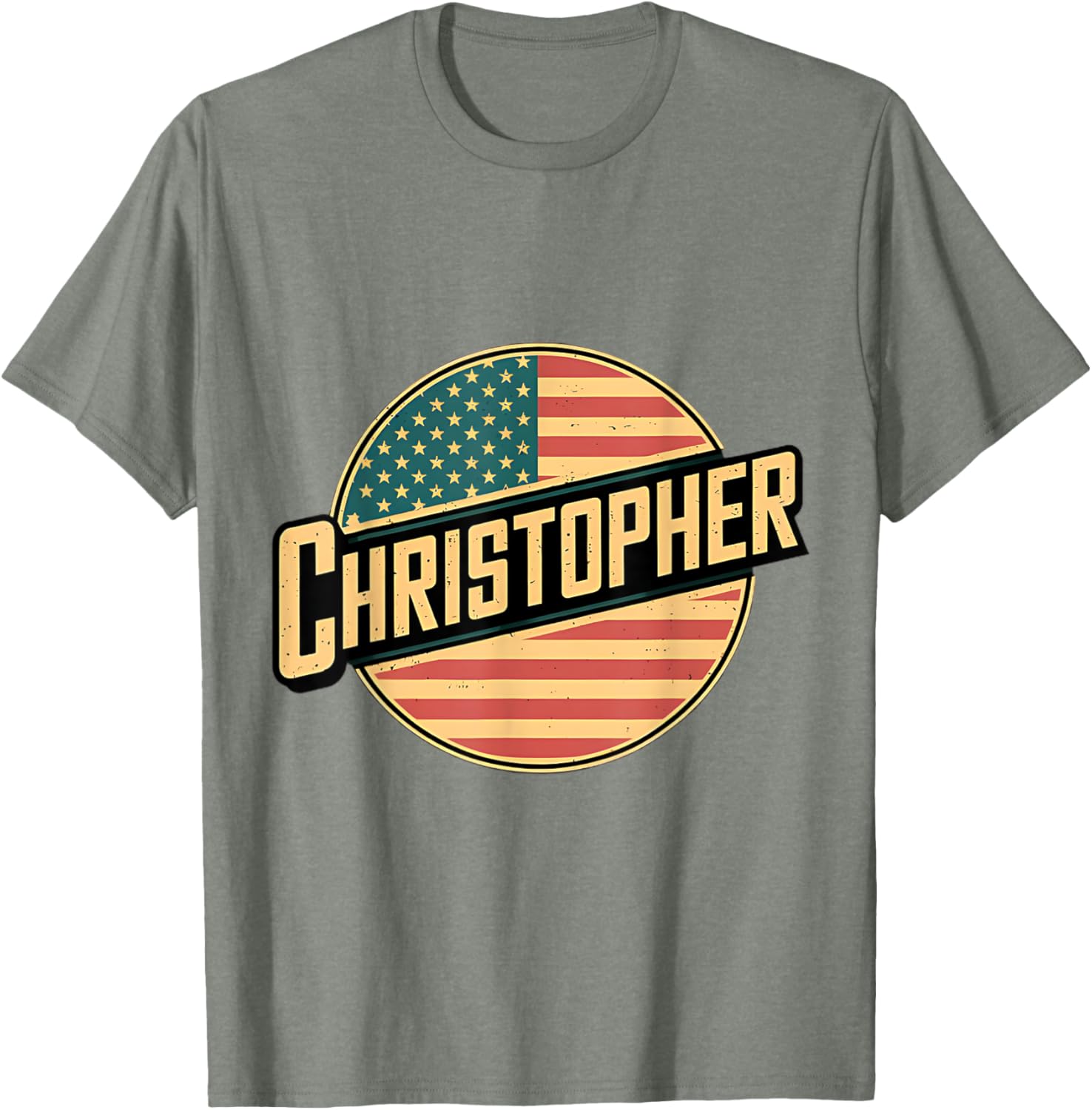 Personalized CHRISTOPHER USA Flag T-Shirt for Patriotic Style - 15