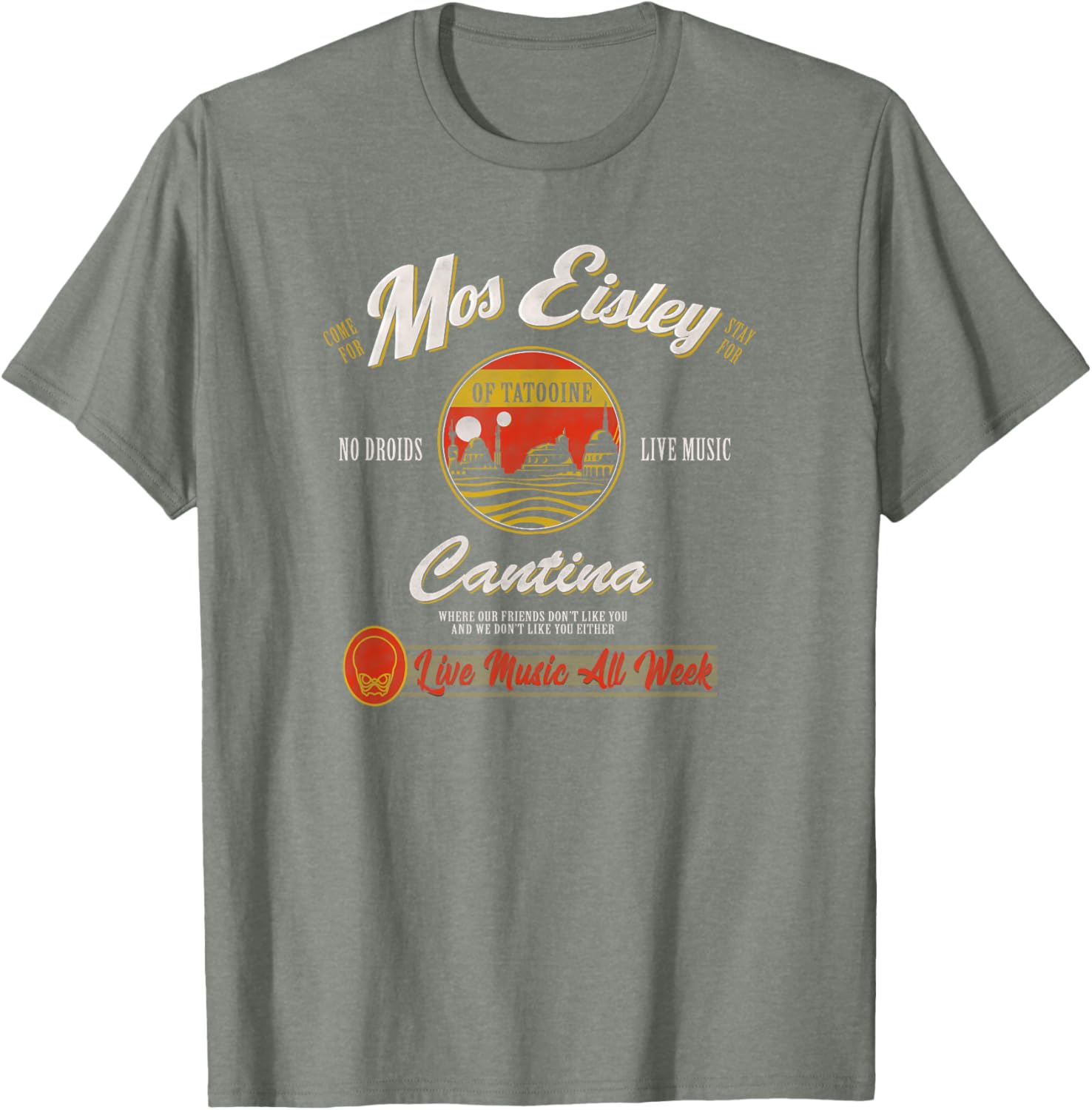 Star Wars Mos Eisley Cantina Live Music T-Shirt for Fans and Collectors - 3