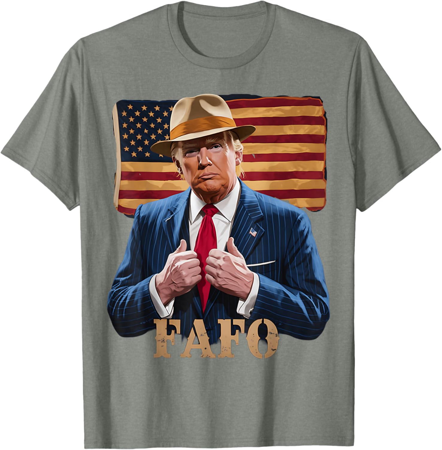 President Trump FAFO US Flag T-Shirt for Patriotic Fans and Supporters - 8