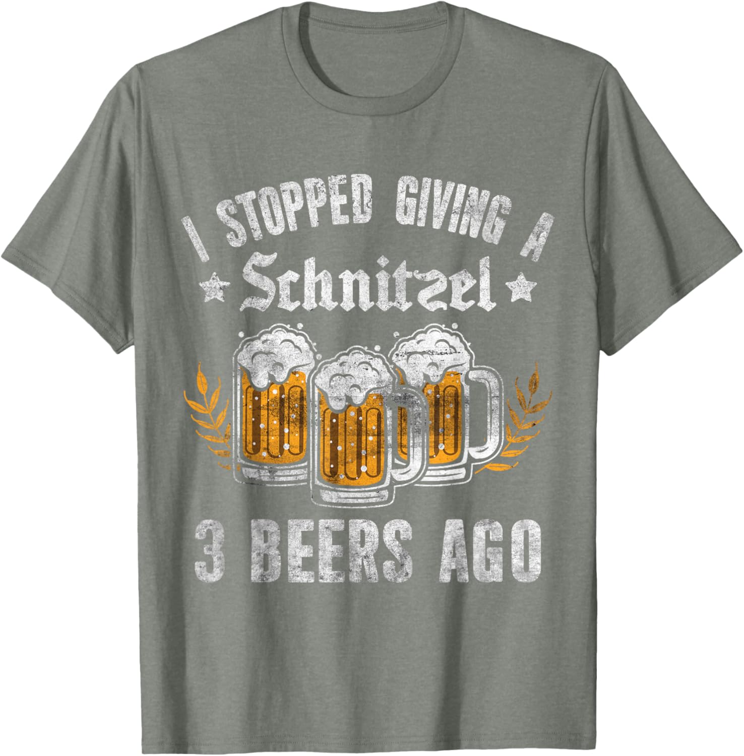 Oktoberfest I Stopped Giving A Schnitzel 3 Beers Ago T-Shirt for Fun Nights - 20