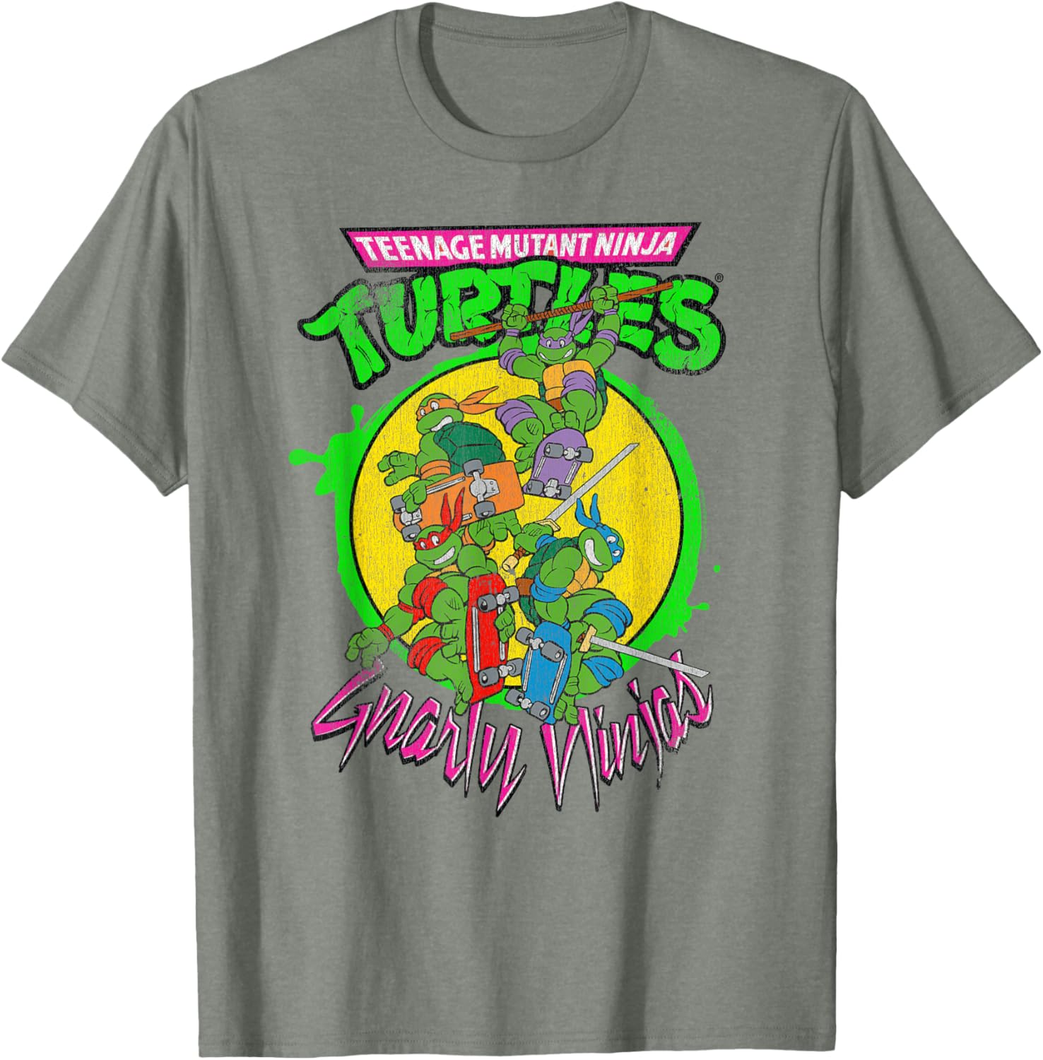 Teenage Mutant Ninja Turtles Gnarly Ninjas Retro T-Shirt for Fans - 6