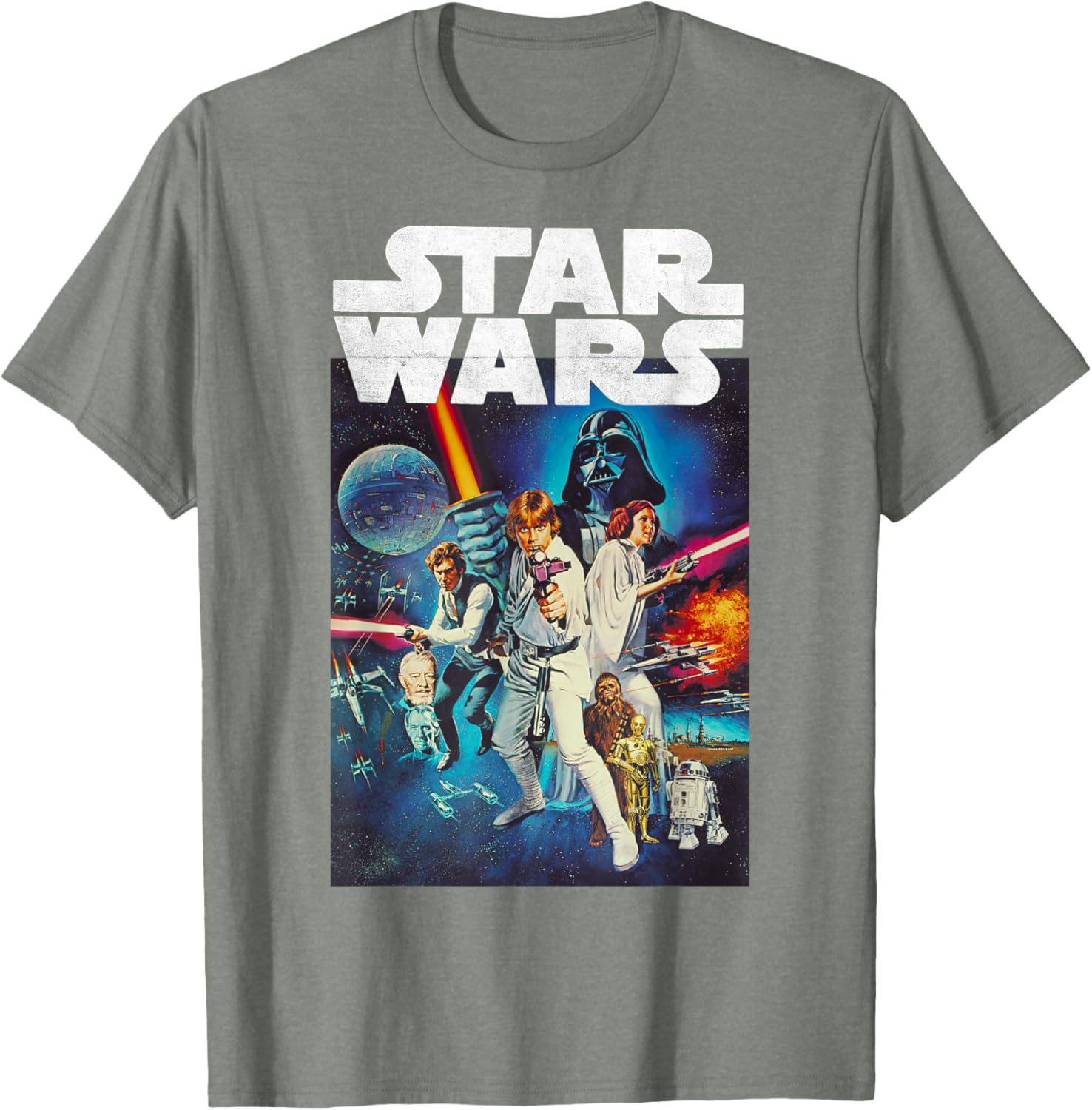 Star Wars Vintage Cast Poster T-Shirt for Disney Fans and Collectors - 7