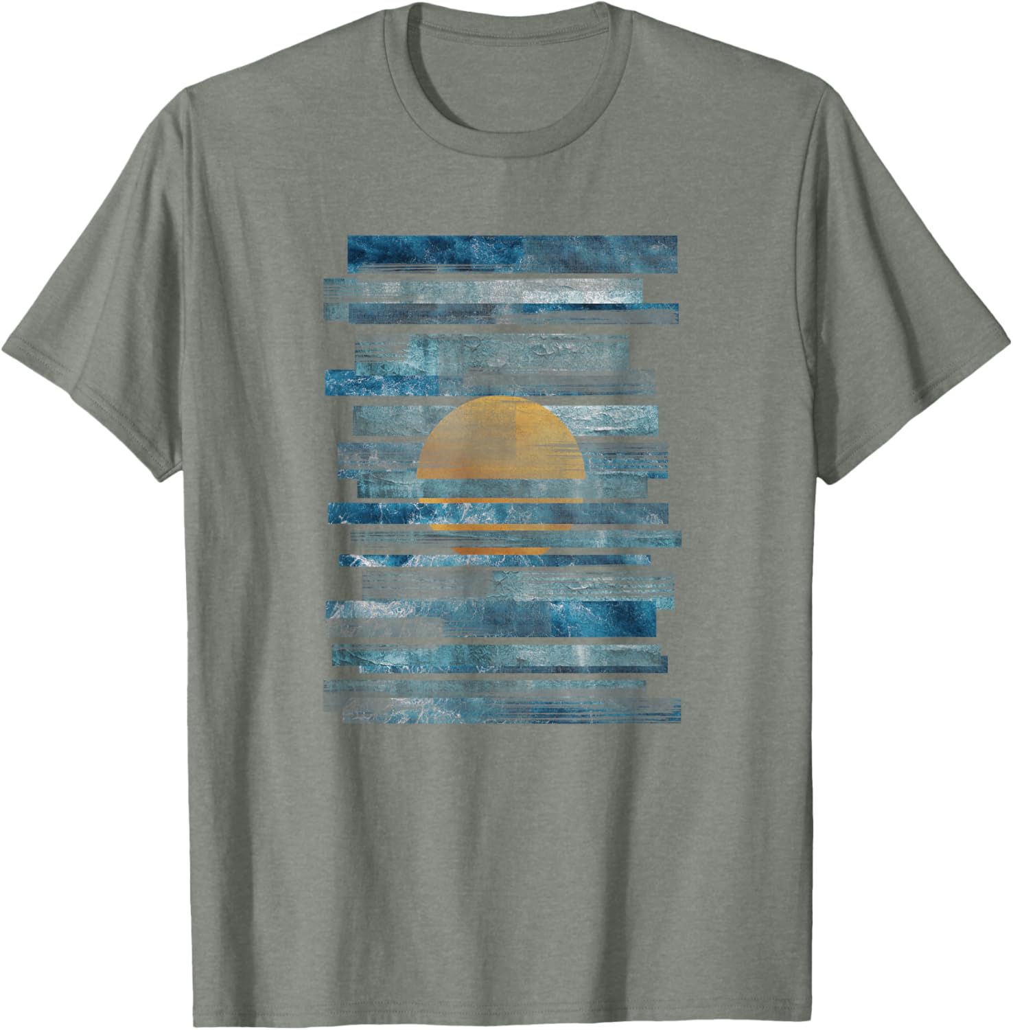 Oceanic Sunset Strips T-Shirt for Effortless Style and Comfort - 12