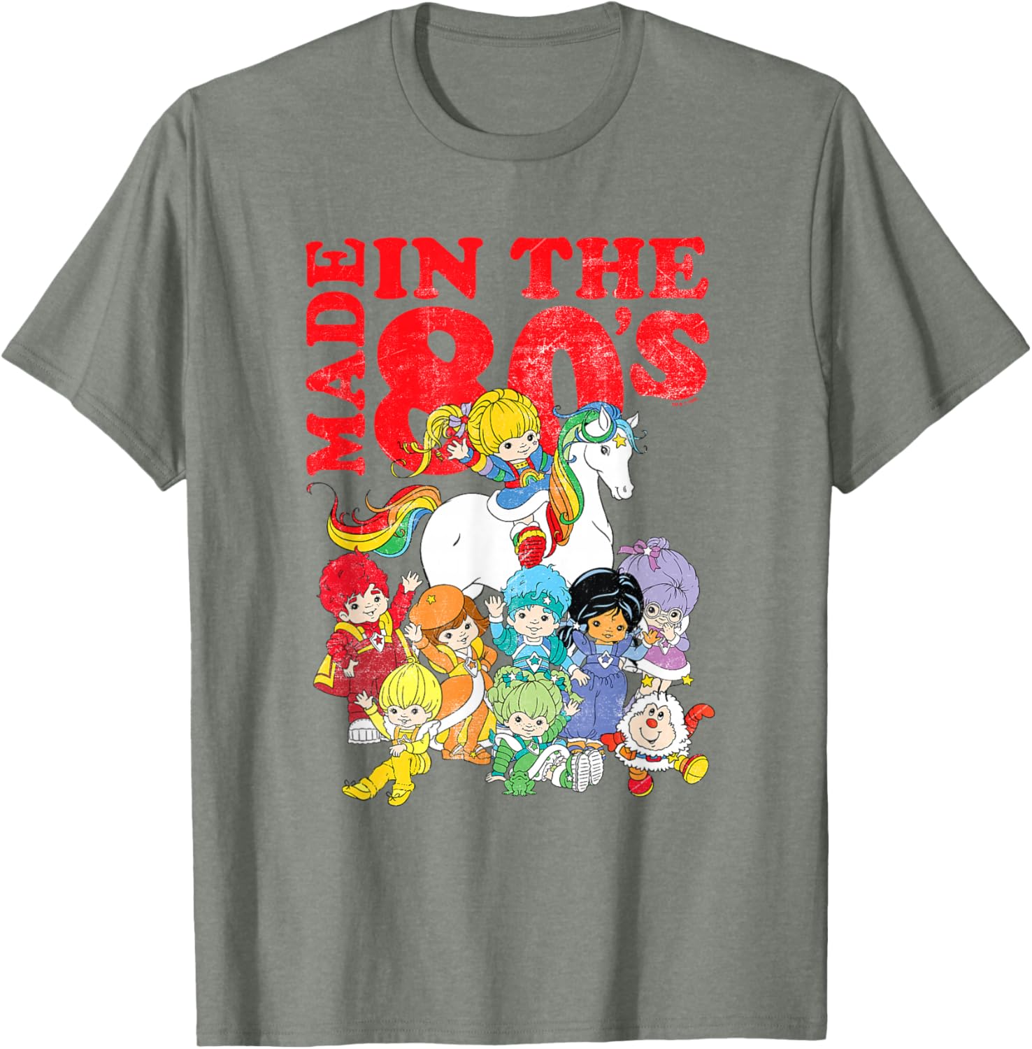 Rainbow Brite Vintage Distressed T-Shirt 80s Group Shot for Fans - 6