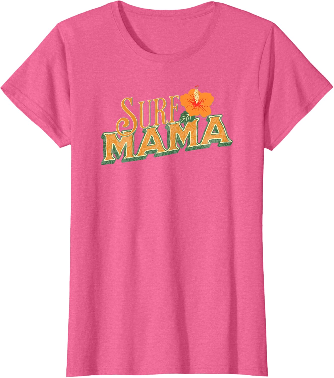 Surf Mama Flower Beachy Style Mom T-Shirt for Trendy Summer Vibes - 4