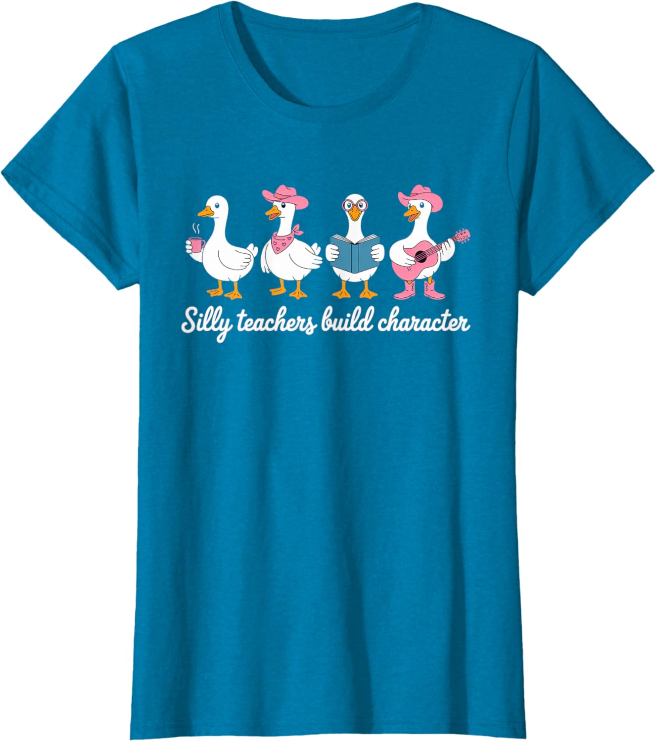 Funny Goose Back to School T-Shirt for Teachers - Silly Character Design - 10