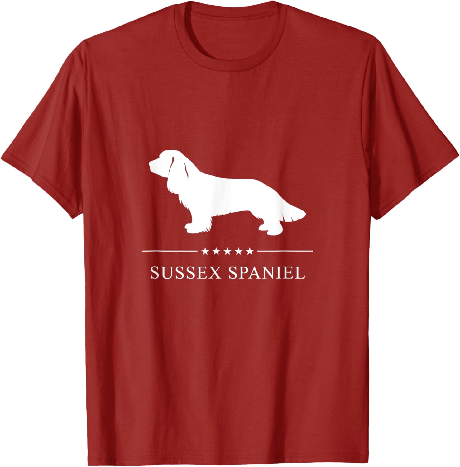Stylish Sussex Spaniel Silhouette T-Shirt for Dog Lovers - Unisex Design - 1