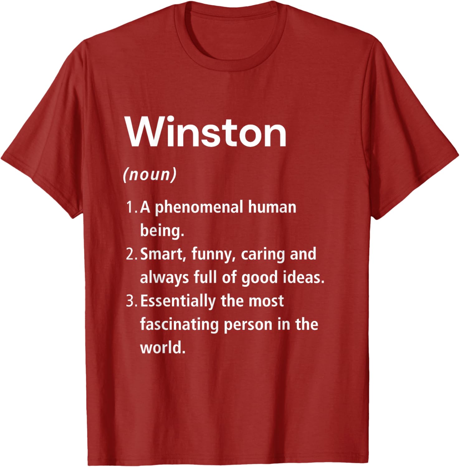 Winston Name Definition Funny Dictionary T-Shirt for Humorous Style - 10