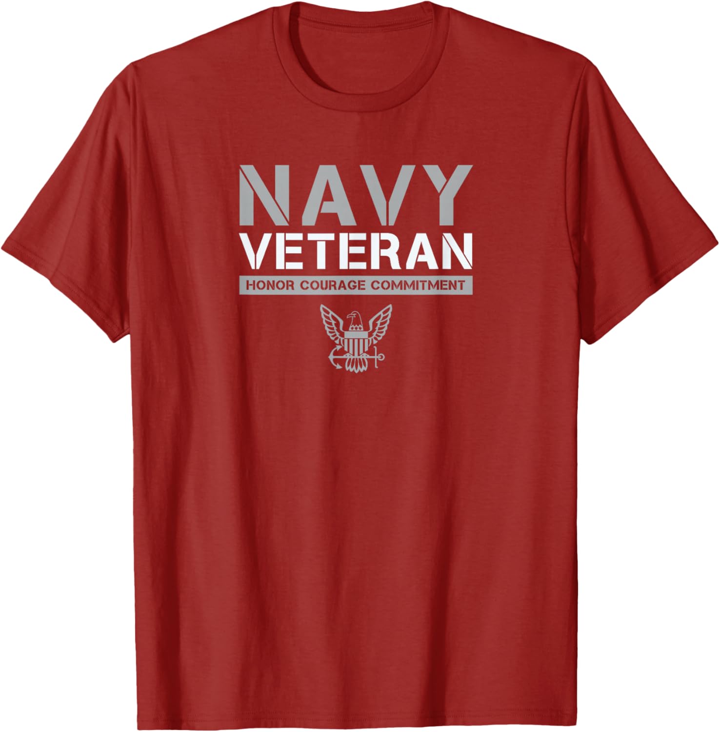 US Navy Veteran Honor Courage Commitment T-Shirt - Stylish Military Apparel - 3
