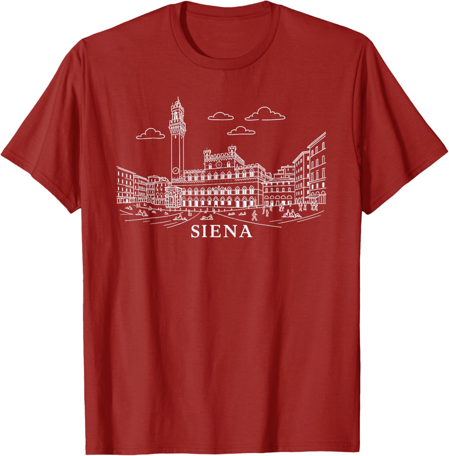 Siena Italy Landmark Graphic Tee - Stylish Travel Souvenir T-Shirt - 5
