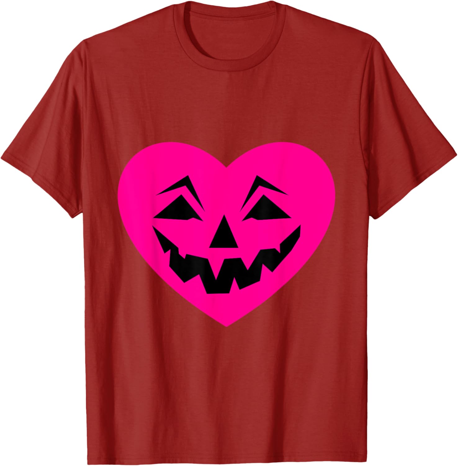 Pink Halloween Heart Goth T-Shirt for Creepy Ominous Valentine Style - 7