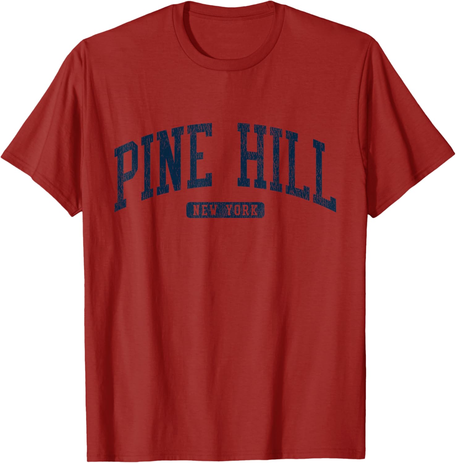 Pine Hill New York College Style Blue T-Shirt for Trendy Students - 7