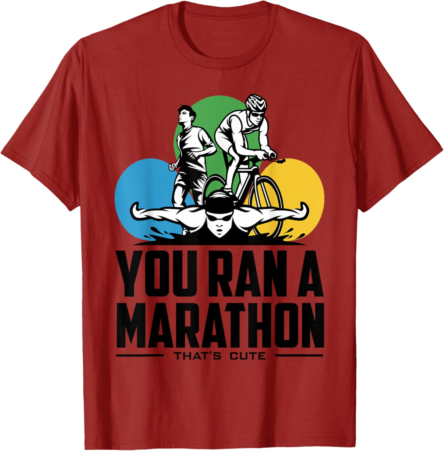 Triathlon Marathoners T-Shirt for Proud Runners | Fun Fitness Tee - 12