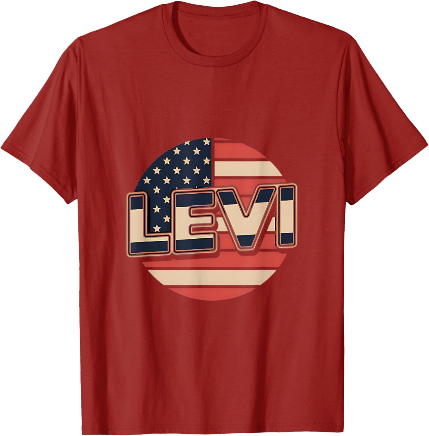 Personalized LEVI USA Flag Patriot T-Shirt for Proud Americans - 5