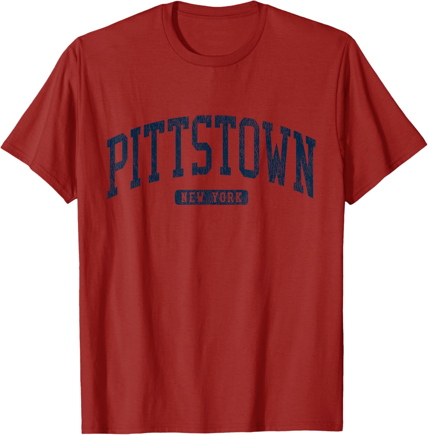 Pittstown NY College Style Blue T-Shirt for Students and Alumni - 8