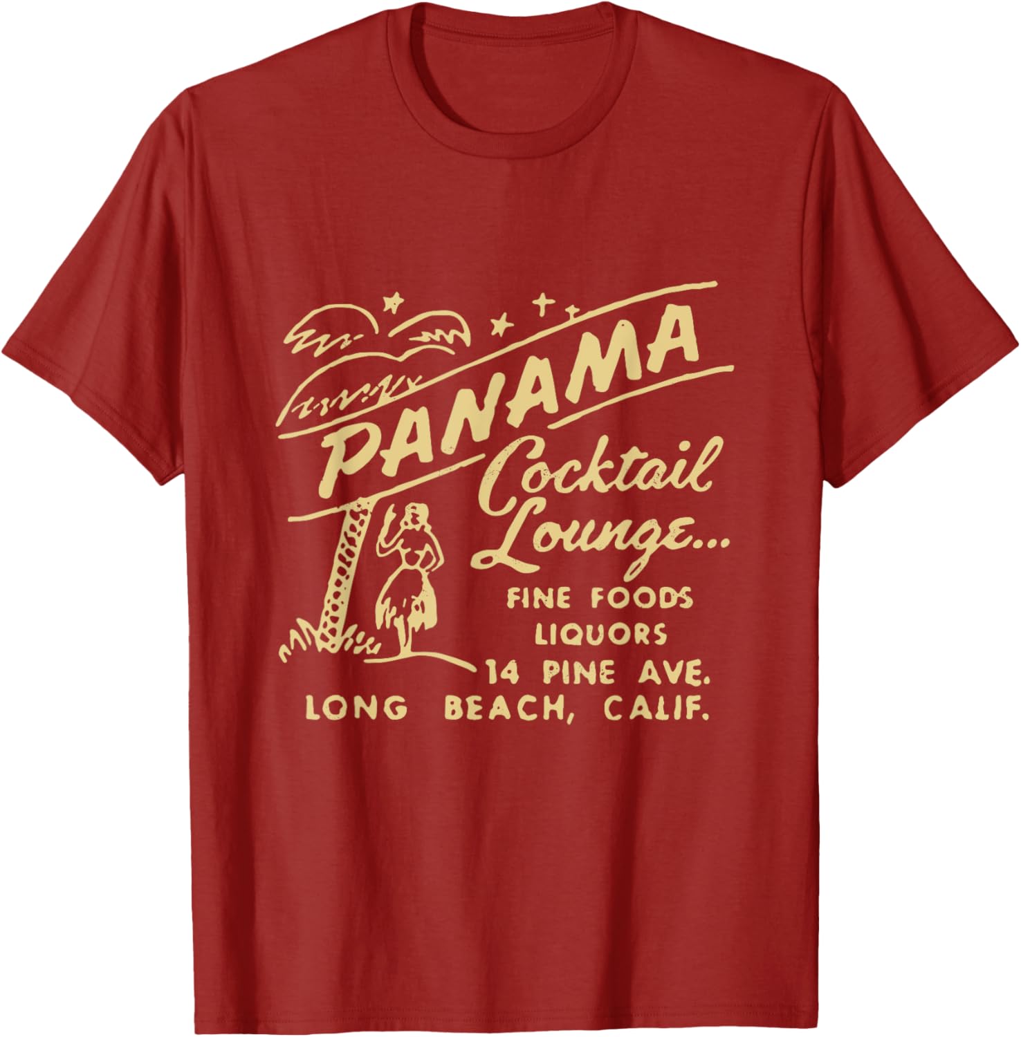 Panama Cocktail Lounge Unisex T-Shirt for Men and Women in Long Beach CA - 17