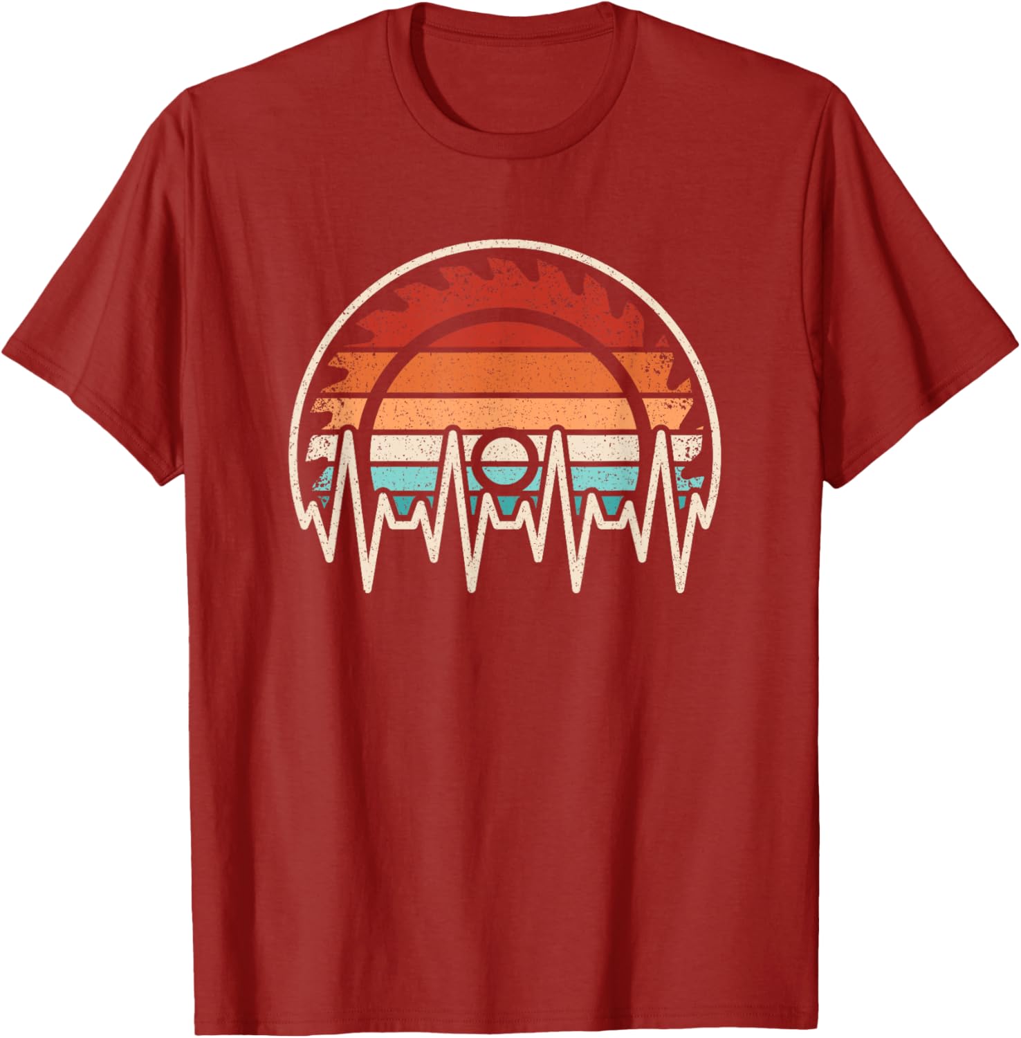 Vintage Woodworker Heartbeat Table Saw Men's T-Shirt for Craft Enthusiasts - 10