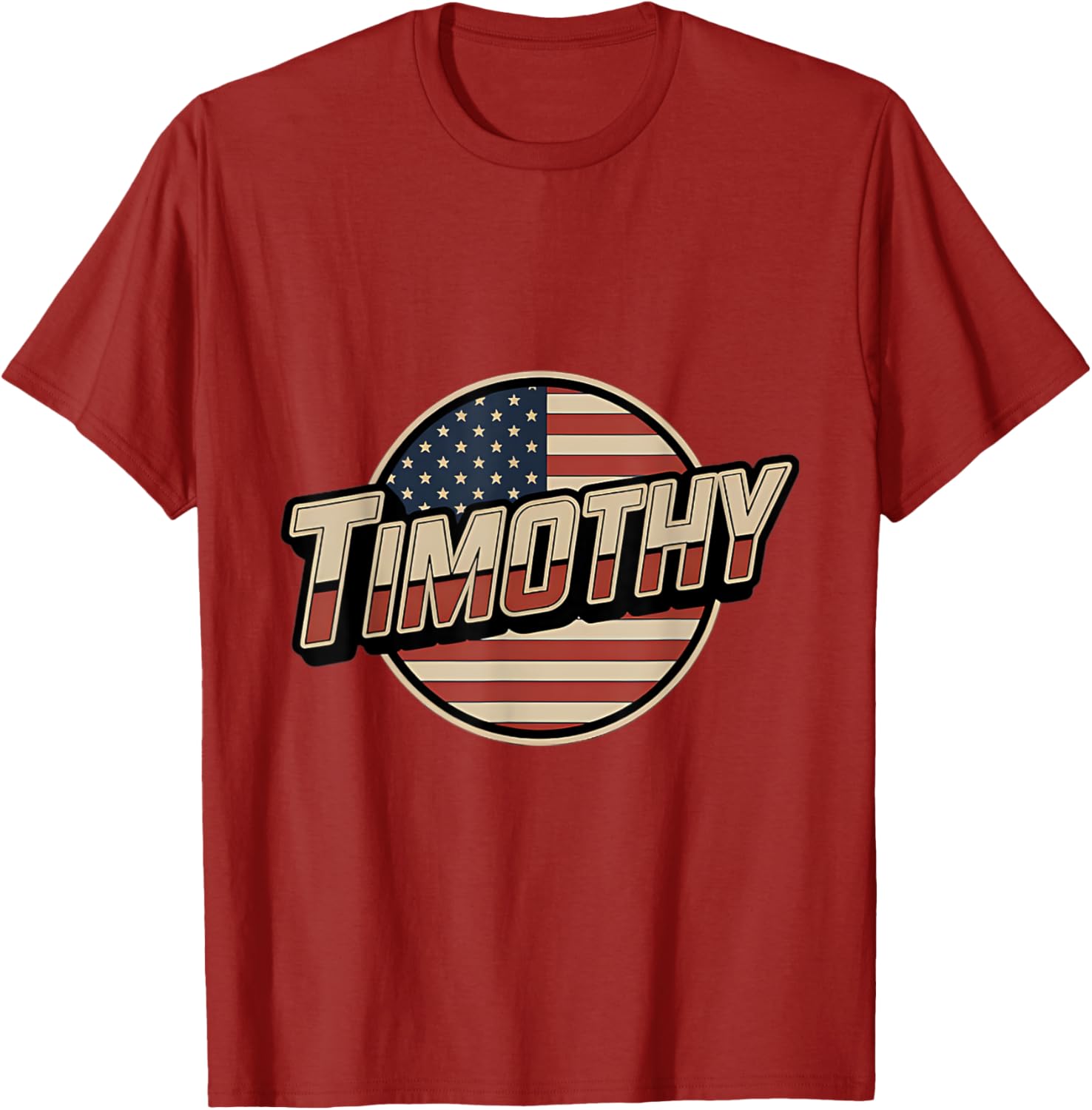 Personalized TIMOTHY USA Flag T-Shirt for Patriotic Americans - 13