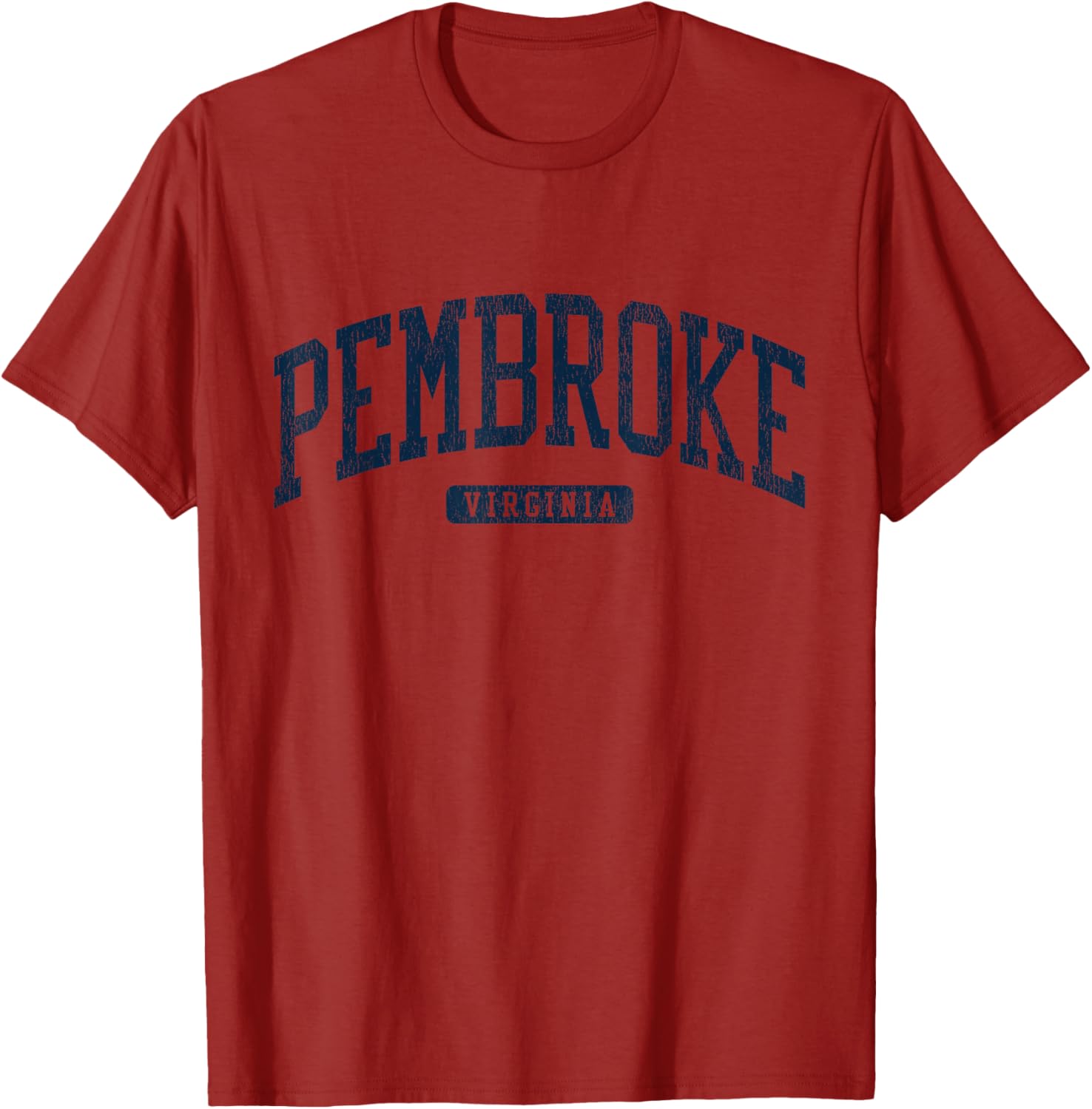 Pembroke Virginia College University Style Blue T-Shirt for Students - 9