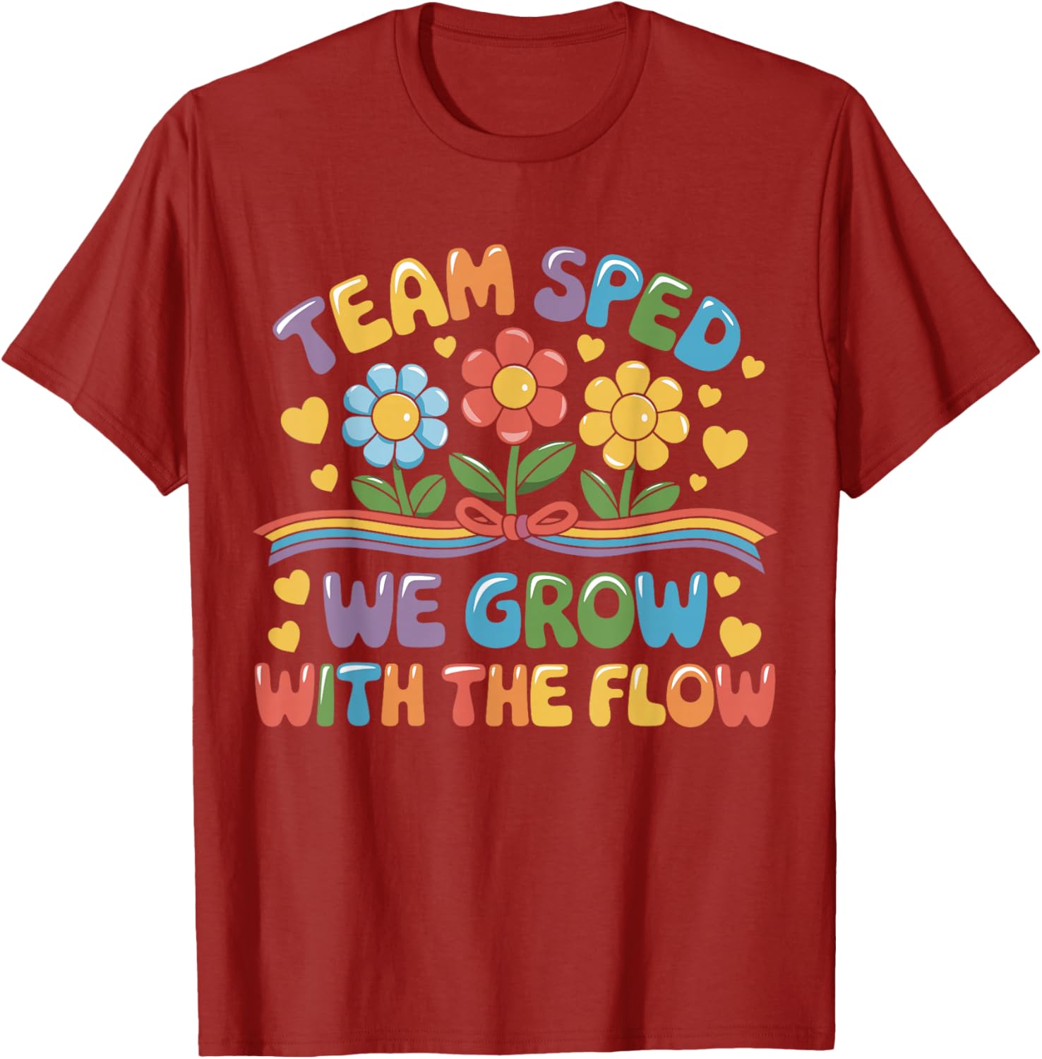 Team SPED We Grow With The Flow Special Ed Teacher T-Shirt for Educators - 2