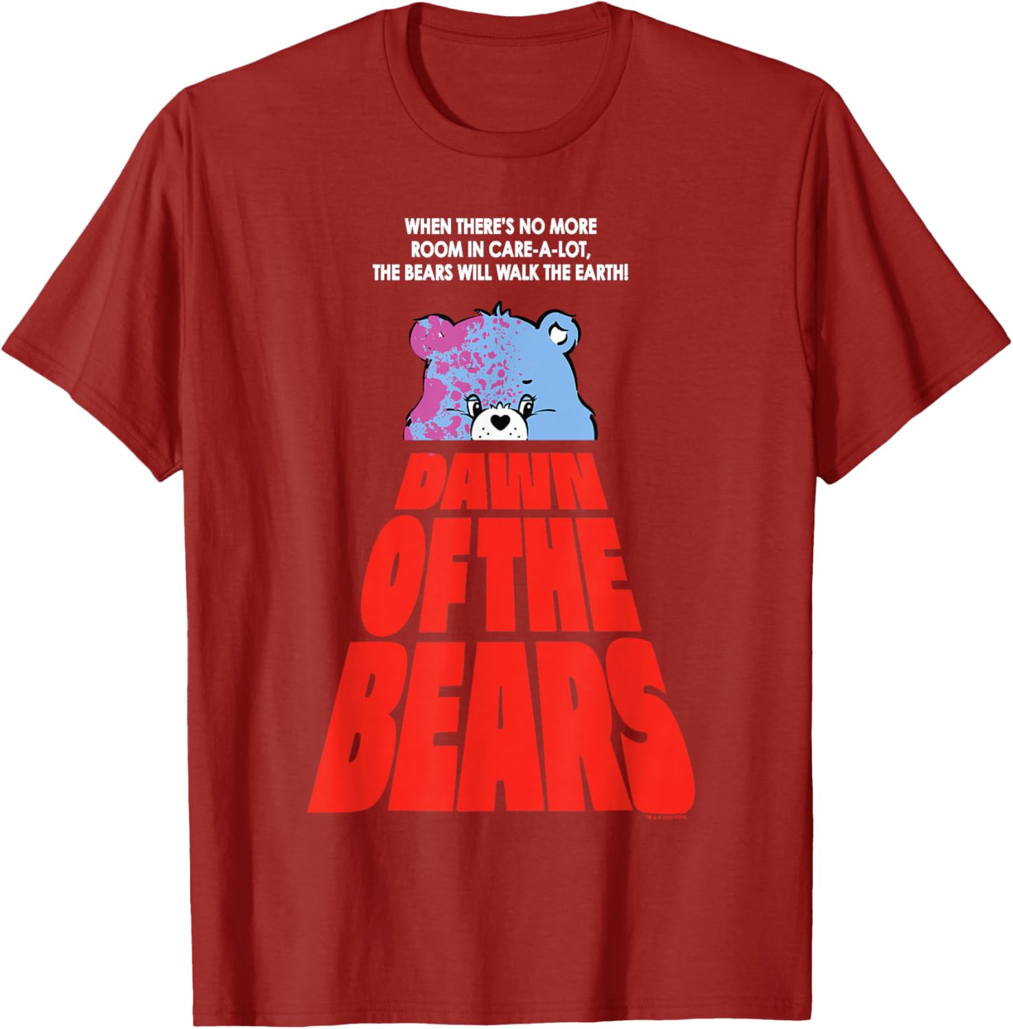 Care Bears Halloween Dawn Of The Bears Fun Horror Movie Poster T-Shirt - 13