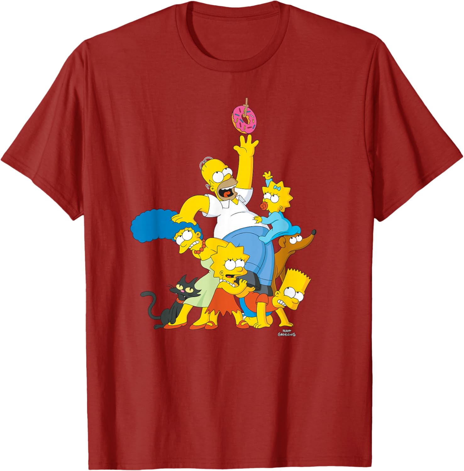 The Simpsons Family Donut Reach T-Shirt for Fun and Stylish Fans - 10