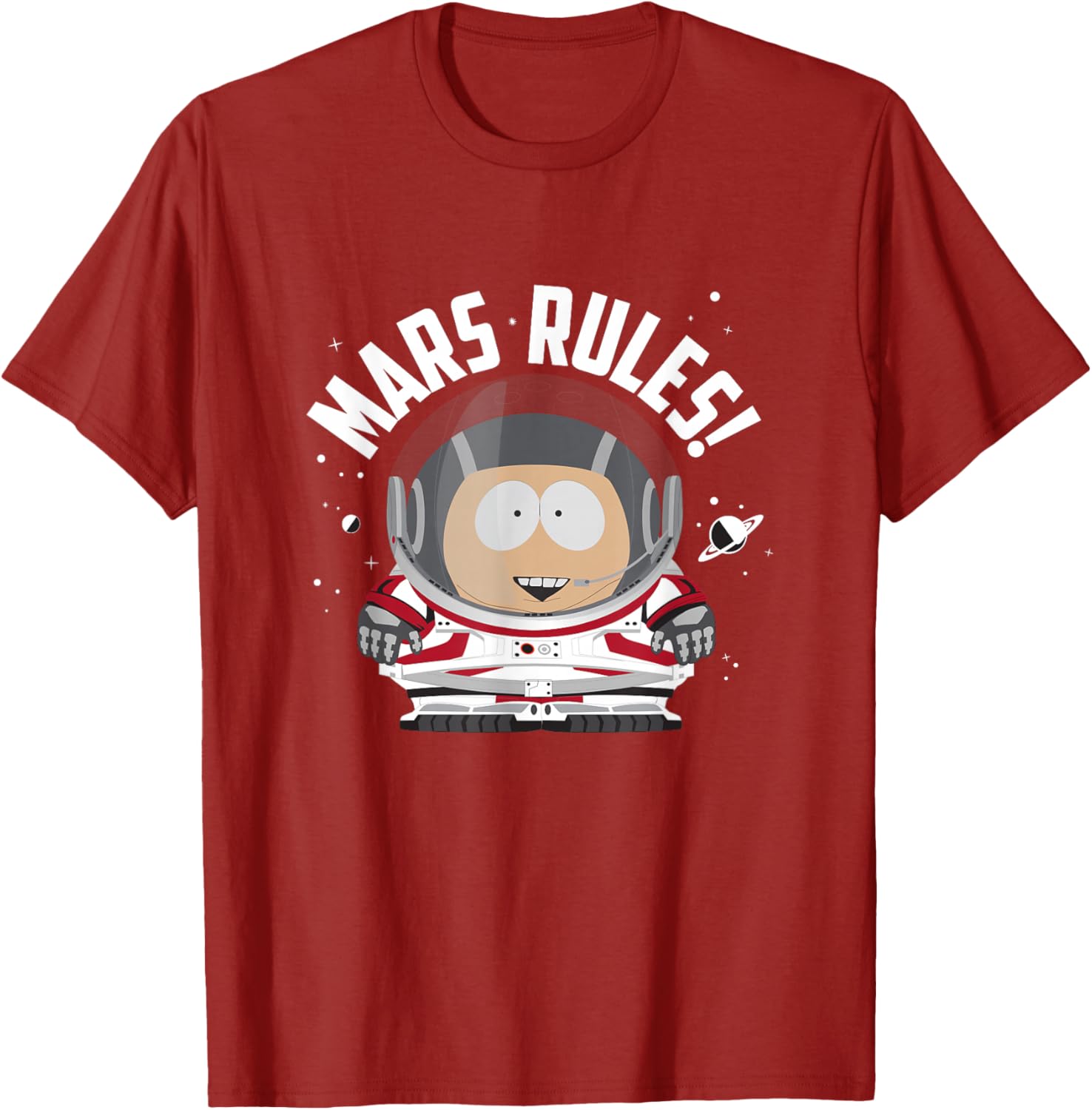 South Park Cartman Astronaut Mars Rules T-Shirt for Fun Casual Wear - 16