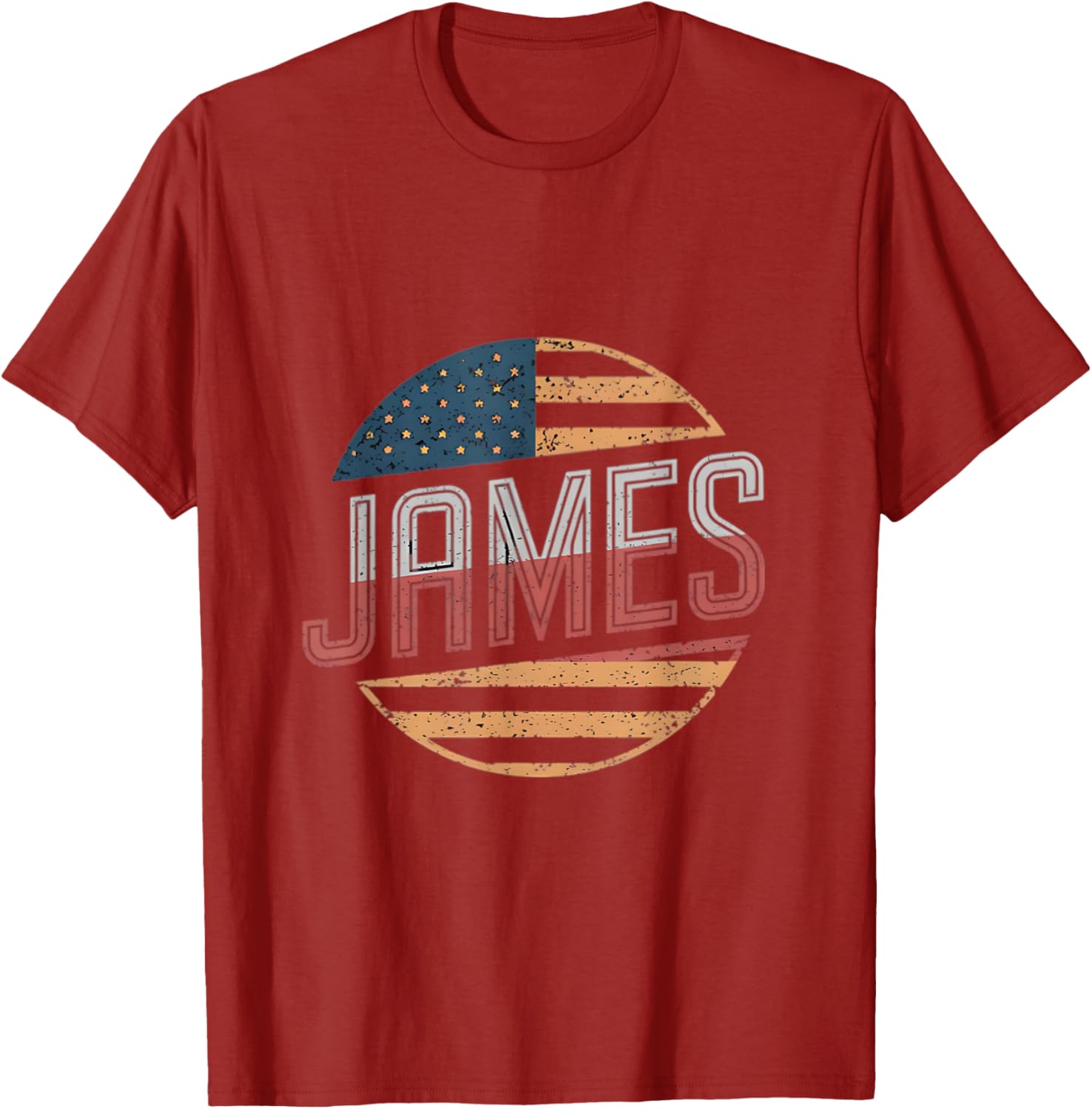 Personalized JAMES USA Flag T-Shirt for Patriotic Style and Comfort - 8