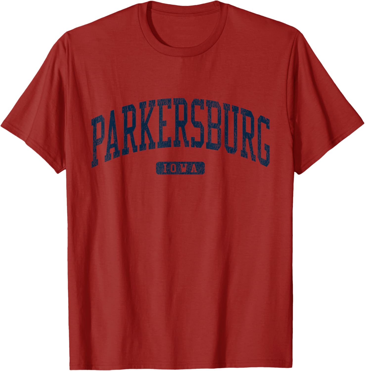 Stylish Blue Parkersburg Iowa College T-Shirt for Students and Alumni - 12