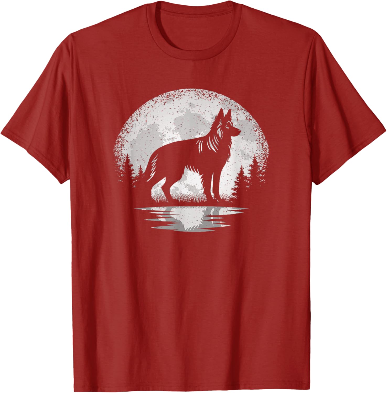 Vintage German Shepherd Moon T-Shirt for Dog Lovers - Unisex Style - 9