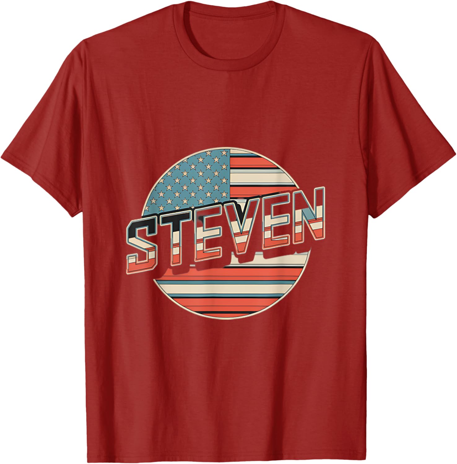 Personalized STEVEN USA Flag T-Shirt for Patriots - Perfect for Any Occasion - 5