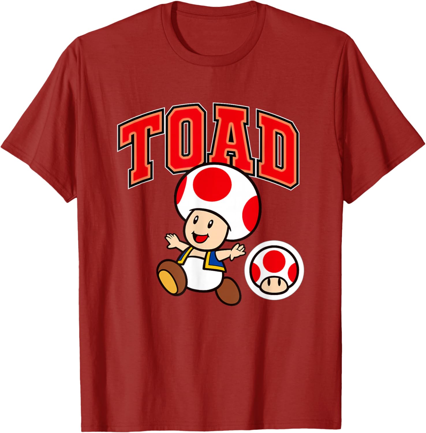 Super Mario Toad Collegiate Style T-Shirt for Fun Gaming Fashion - 19