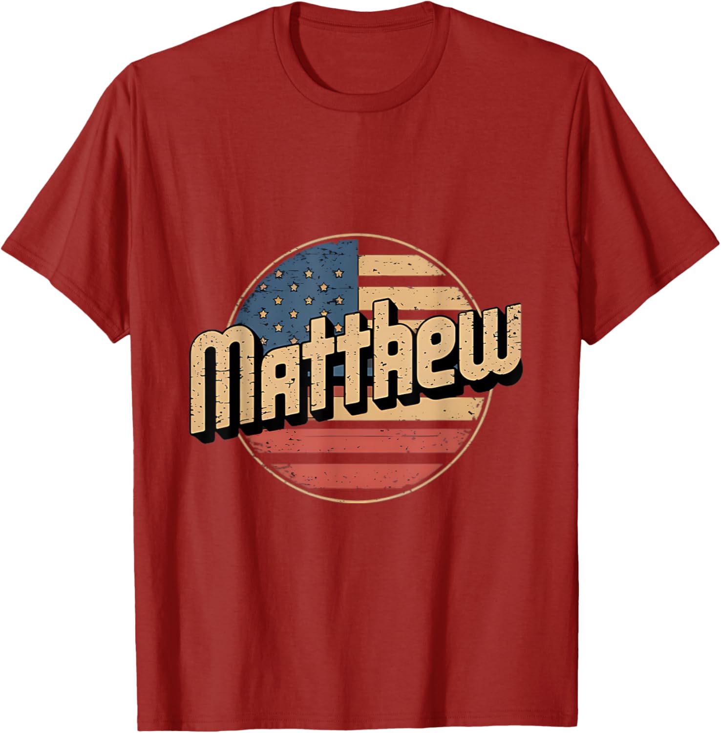 Personalized MATTHEW USA Flag Patriot T-Shirt for Proud Americans - 8