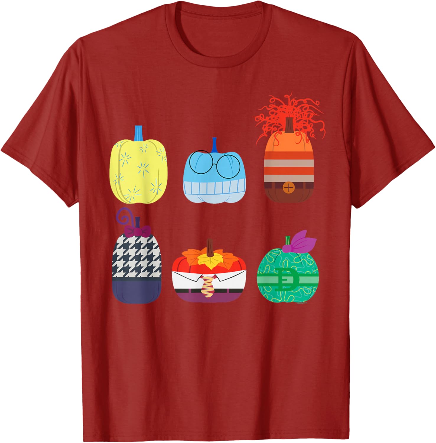 Inside Out 2 Halloween Pumpkin Grid T-Shirt for Fun Fall Fashion - 7